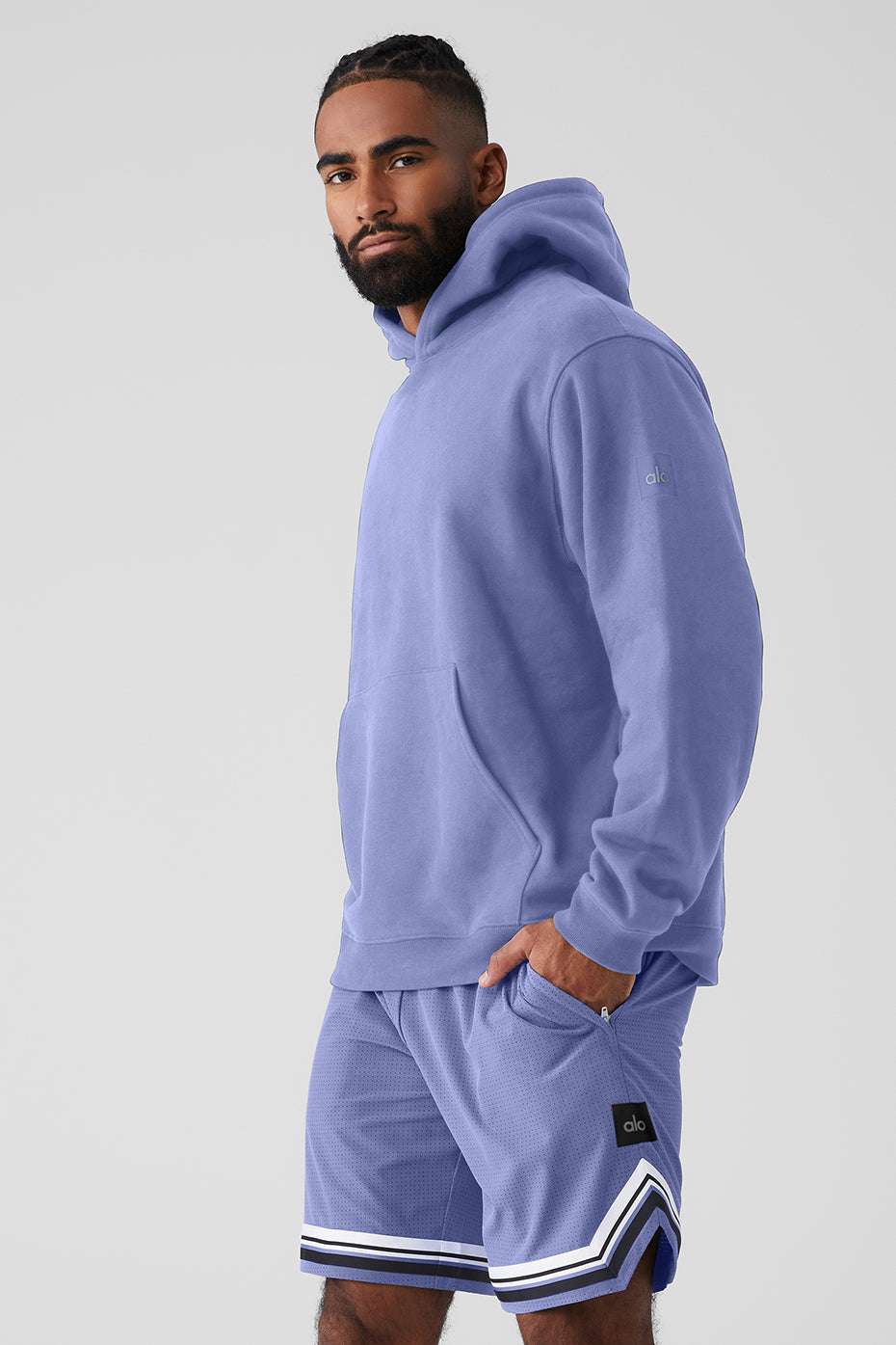 Blue Men's Alo Yoga Renown Heavy Weight Hoodie | FGZ-740983