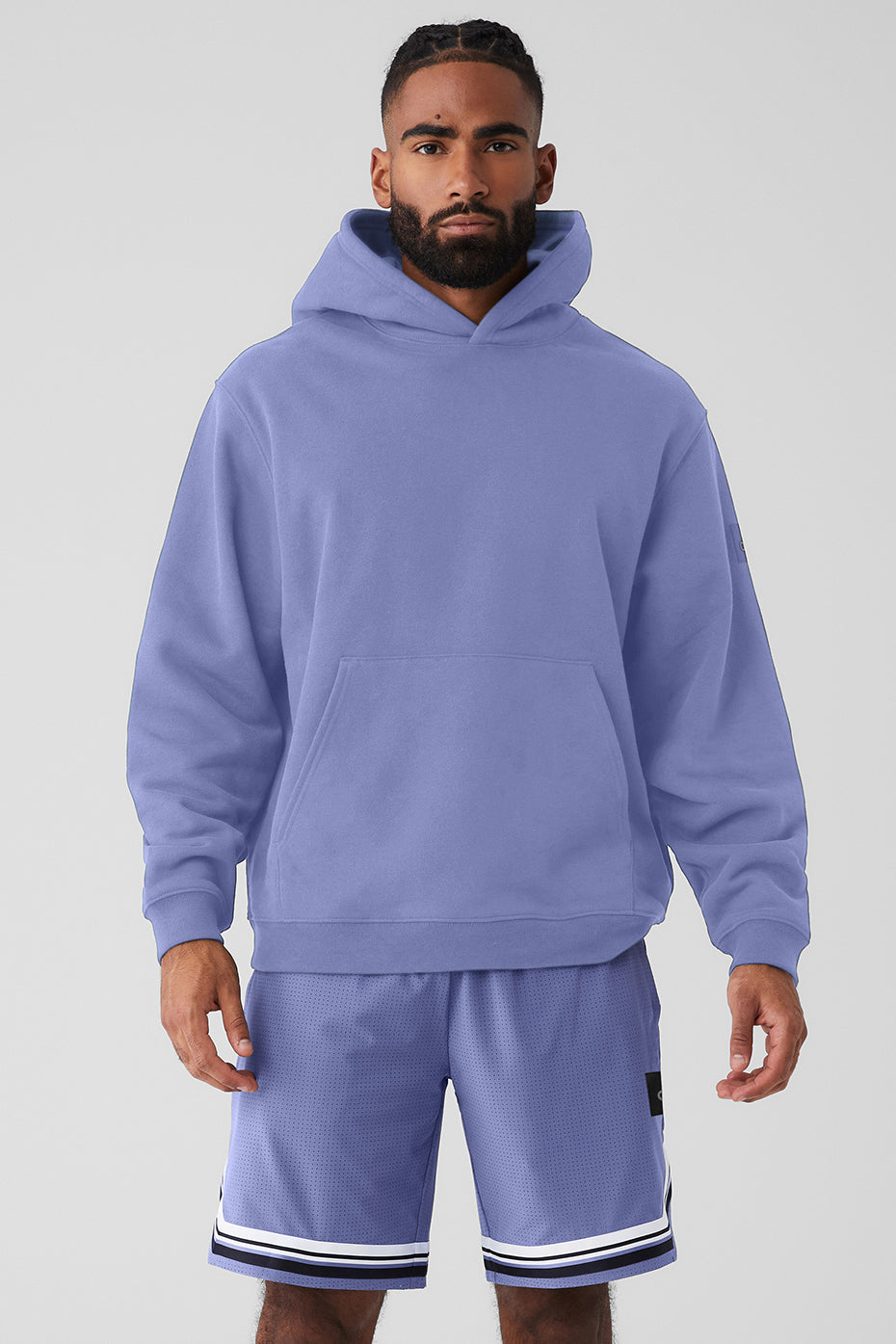 Blue Men\'s Alo Yoga Renown Heavy Weight Hoodie | FGZ-740983