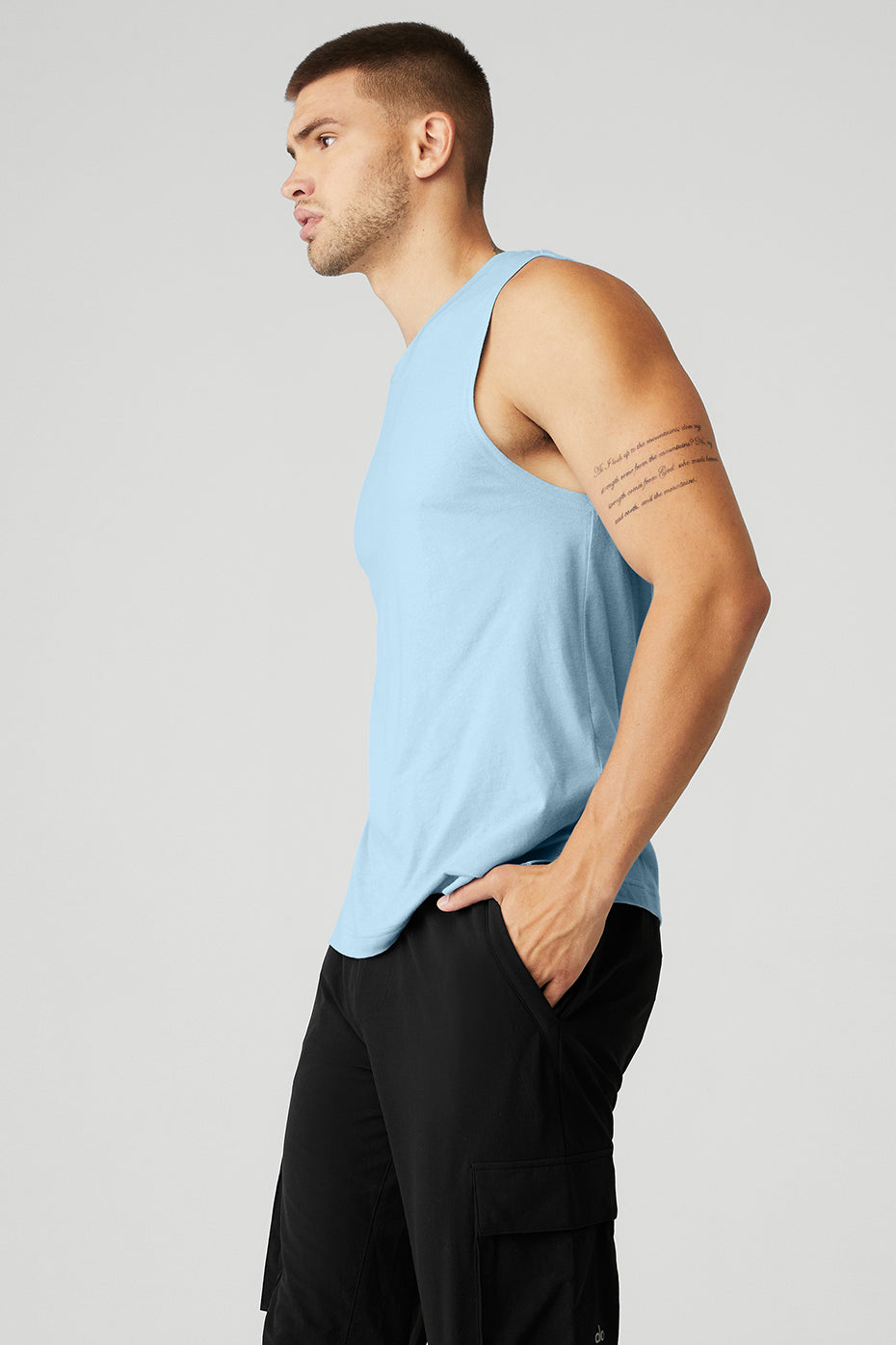 Blue Men's Alo Yoga The Triumph Muscle Tanks | CUX-358017