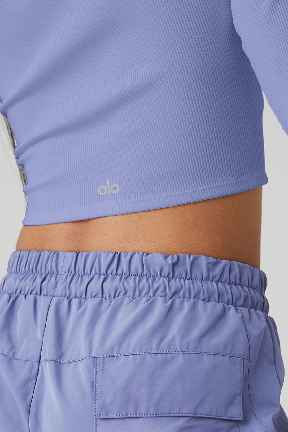 Blue Women's Alo Yoga Alosoft Ribbed Show Stopper Long Sleeve | IFC-473916