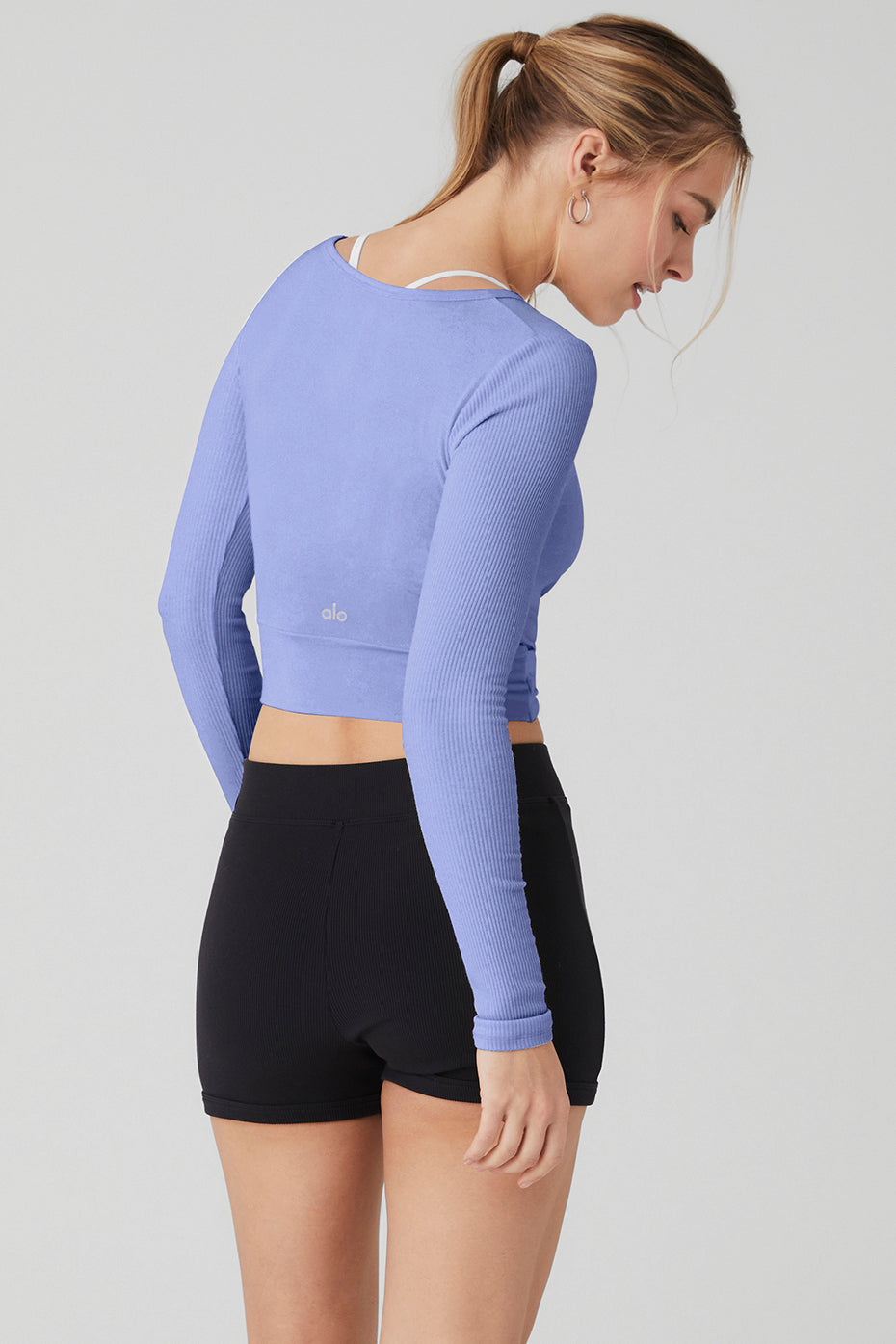 Blue Women's Alo Yoga Cover Long Sleeve | XLW-129307