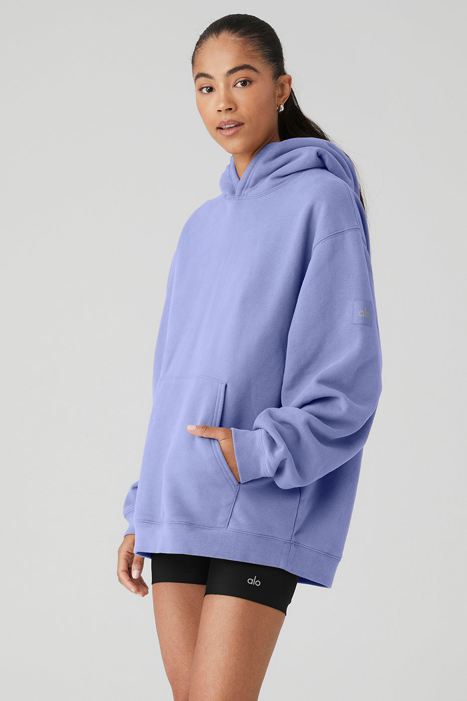 Blue Women's Alo Yoga Renown Heavy Weight Hoodie | FSD-794863