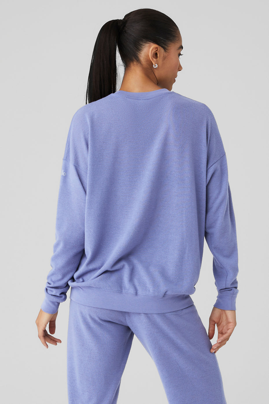 Blue Women's Alo Yoga Soho Pullover Sweatshirts | PYQ-056912