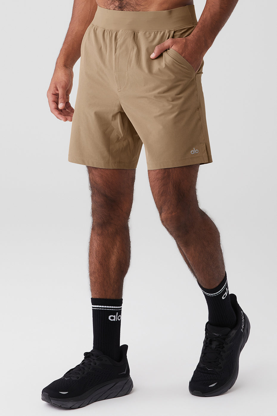 Brown Men's Alo Yoga 7'' Repetition Shorts | NTJ-034257