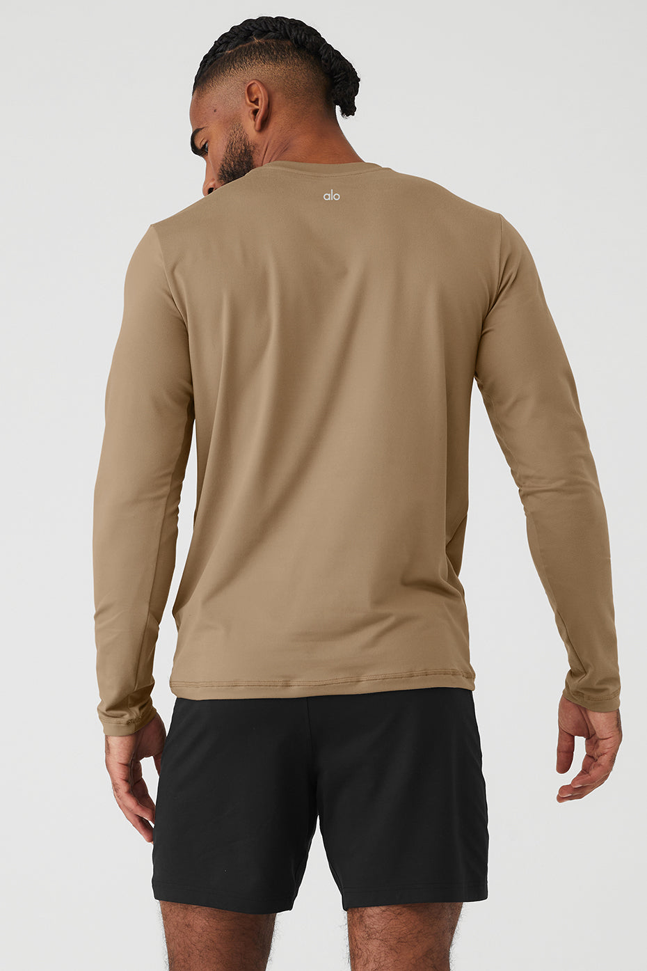 Brown Men's Alo Yoga Conquer Reform Crewneck Long Sleeve | MNV-612780