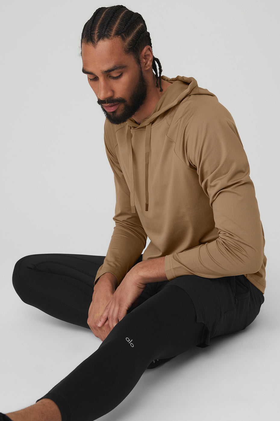 Brown Men's Alo Yoga The Conquer Hoodie | DXI-294508