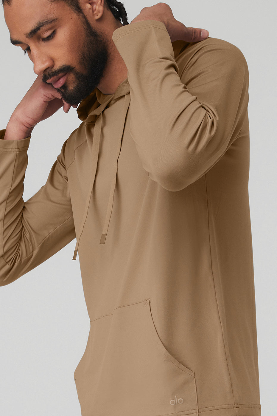 Brown Men's Alo Yoga The Conquer Hoodie | DXI-294508