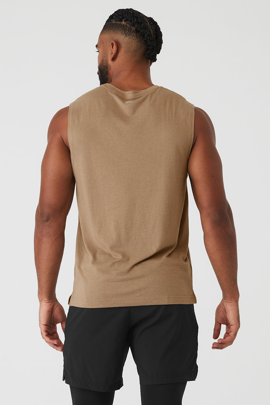 Brown Men's Alo Yoga The Triumph Muscle Tanks | HIZ-034615