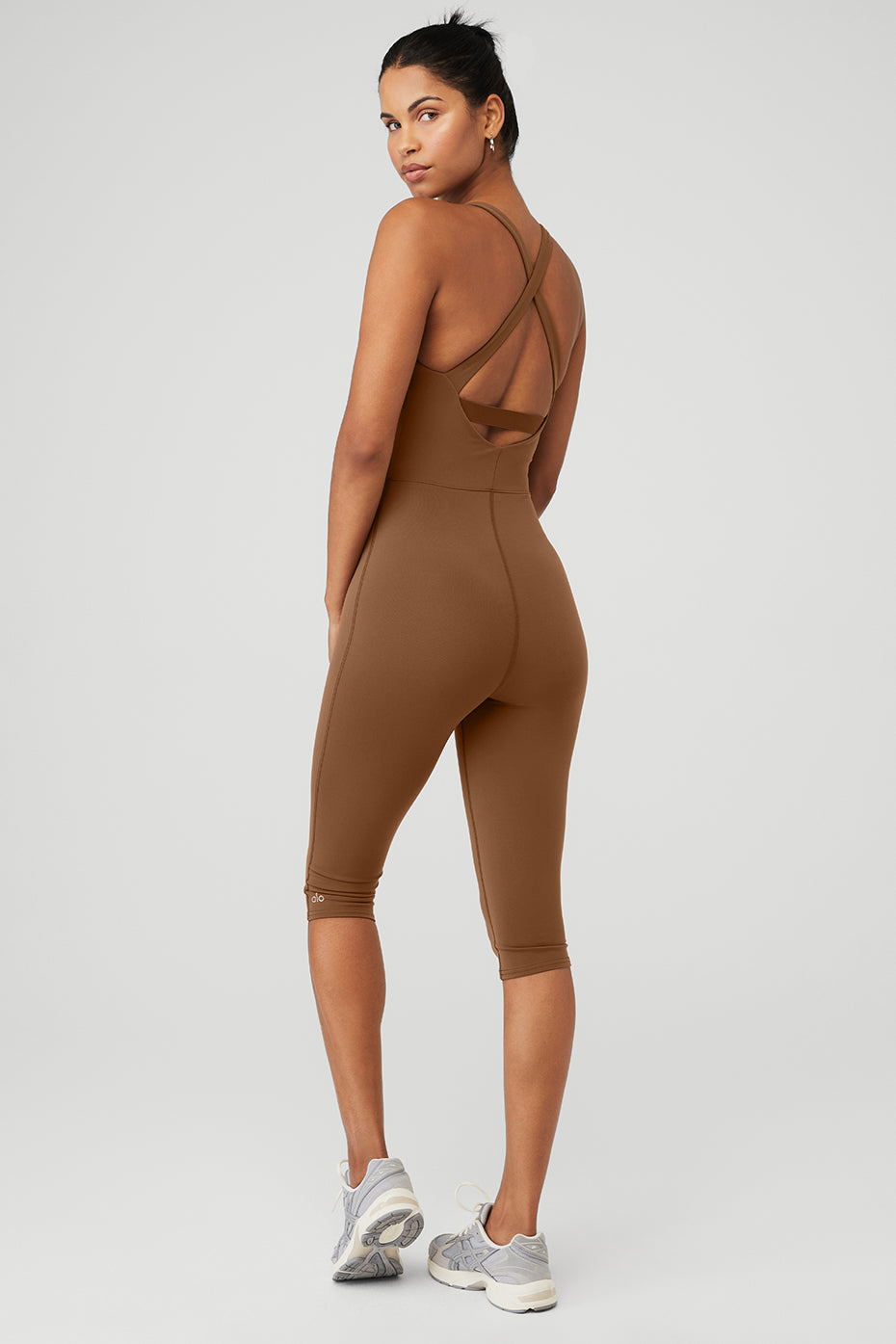 Brown Women's Alo Yoga Airbrush Physique Jumpsuit | WCS-496857