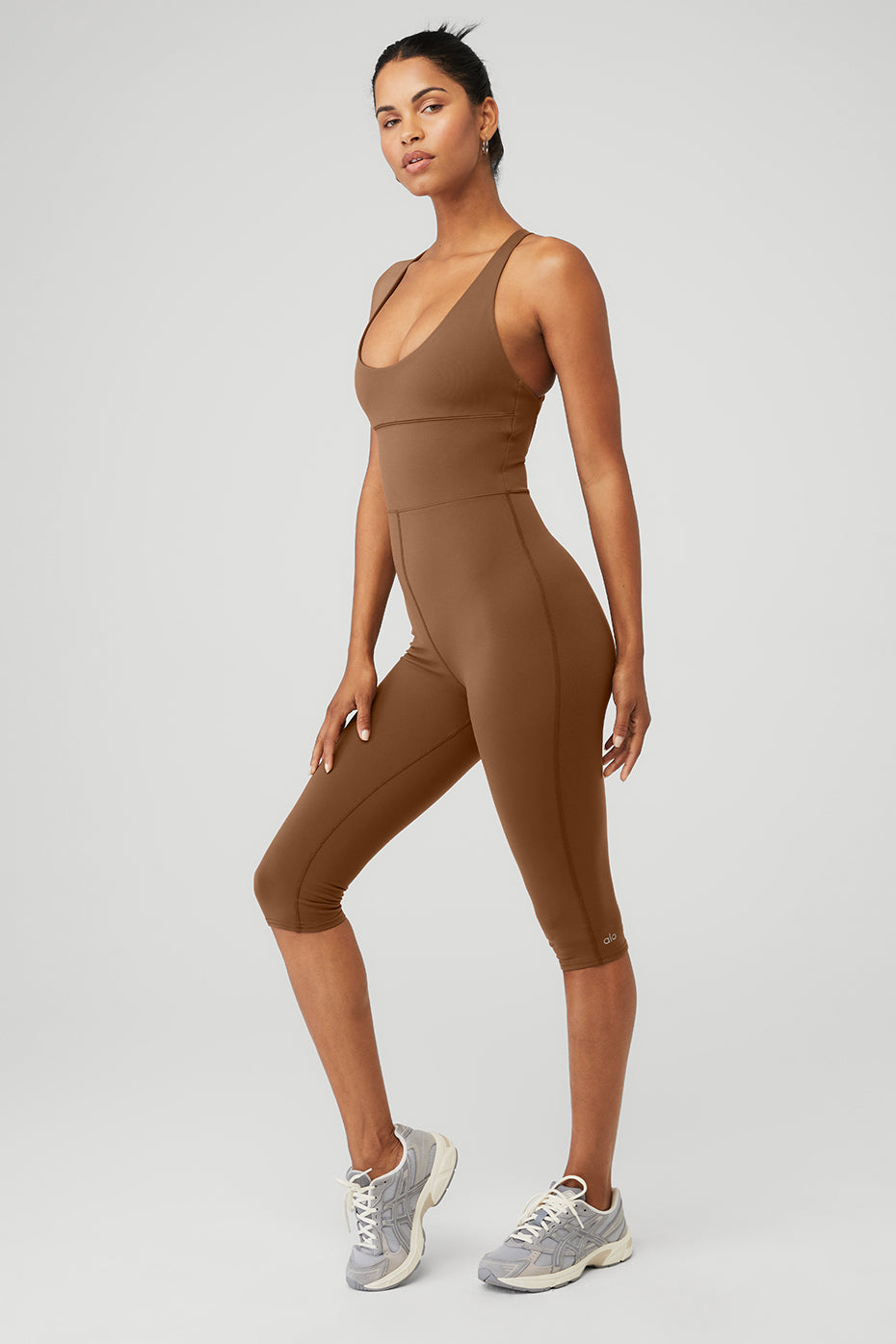 Brown Women's Alo Yoga Airbrush Physique Jumpsuit | WCS-496857