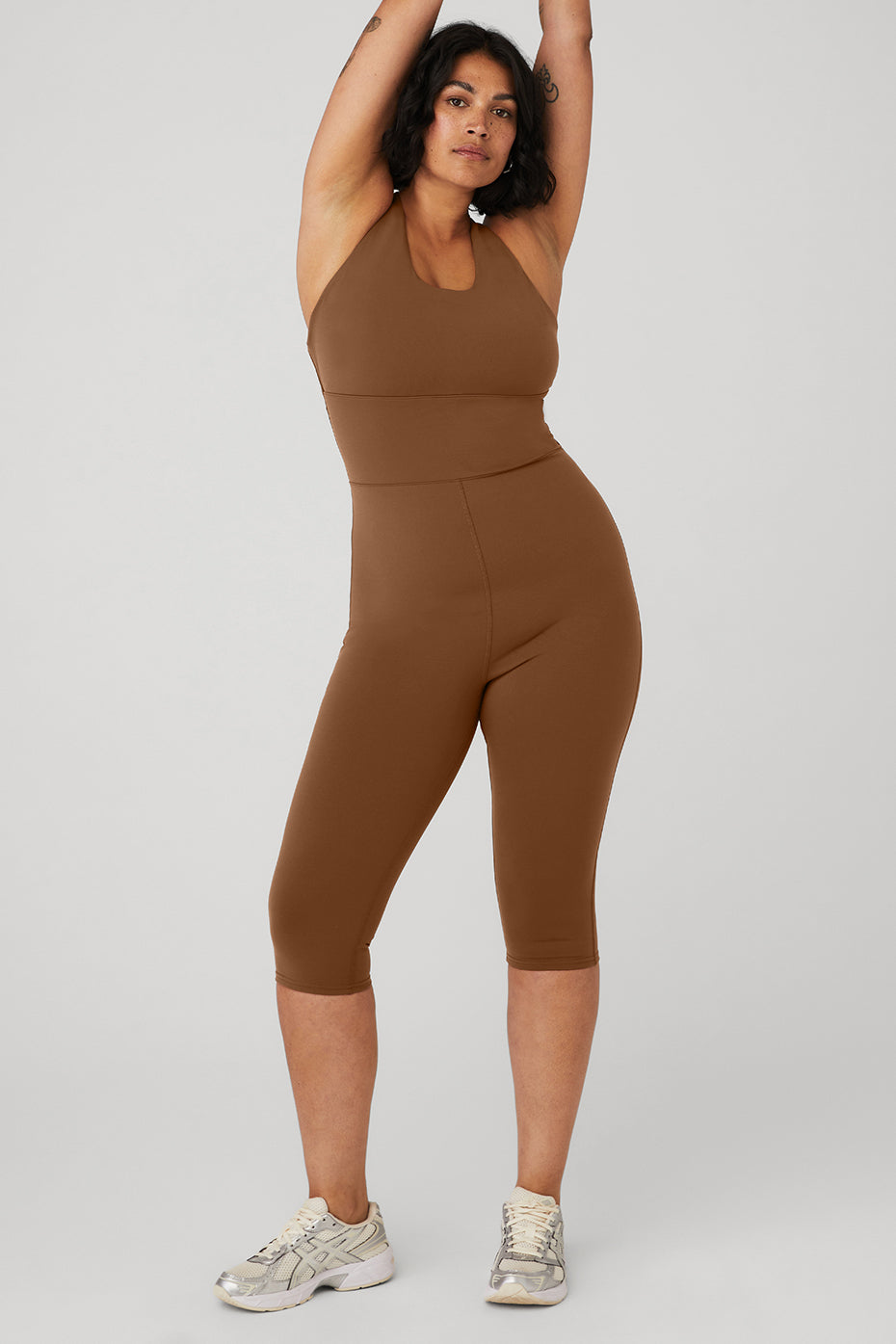 Brown Women's Alo Yoga Airbrush Physique Jumpsuit | WCS-496857