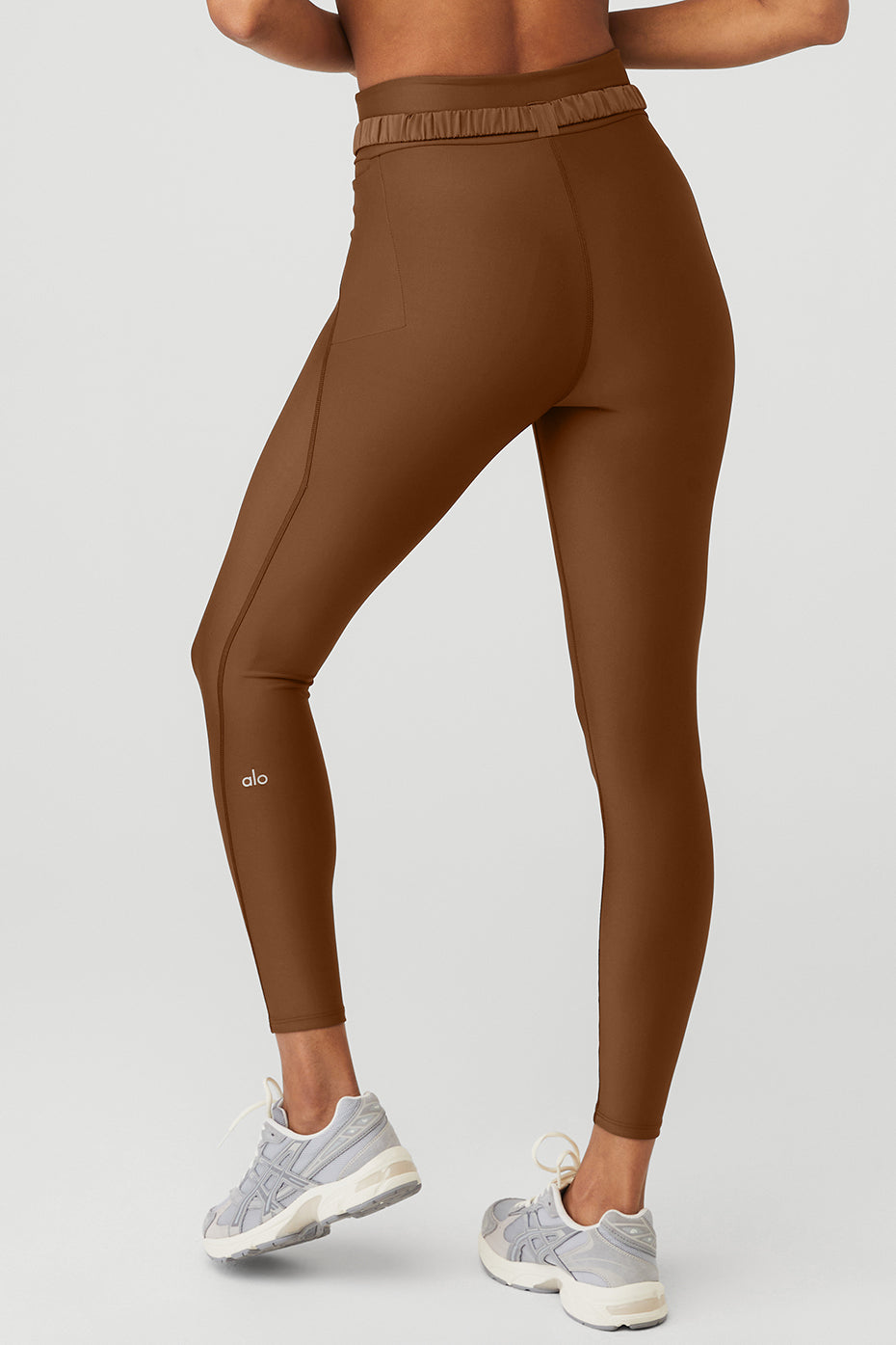 Brown Women's Alo Yoga Airlift High-Waist 7/8 Charmer Leggings | LMG-534176