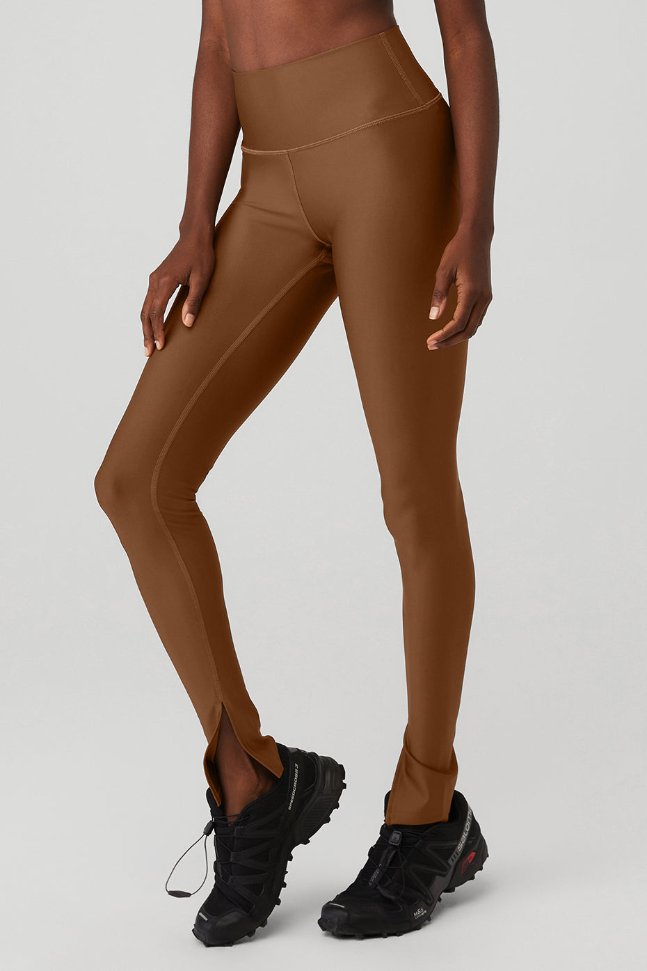 Brown Women's Alo Yoga Airlift High-Waist Elongated Leggings | TWG-254690