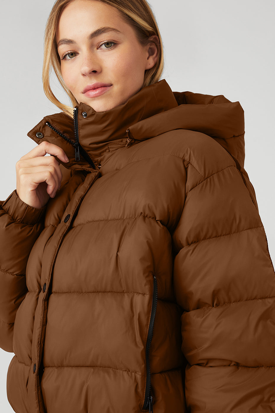 Brown Women's Alo Yoga Aspen Love Puffer Jackets | KSP-248510