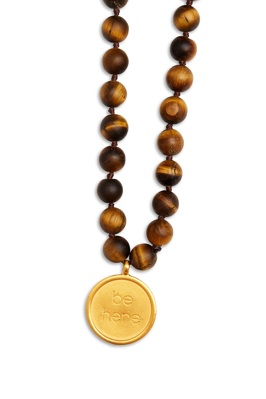 Brown Women\'s Alo Yoga Tiger’s Eye Mala Necklace Jewelry | JEU-408759