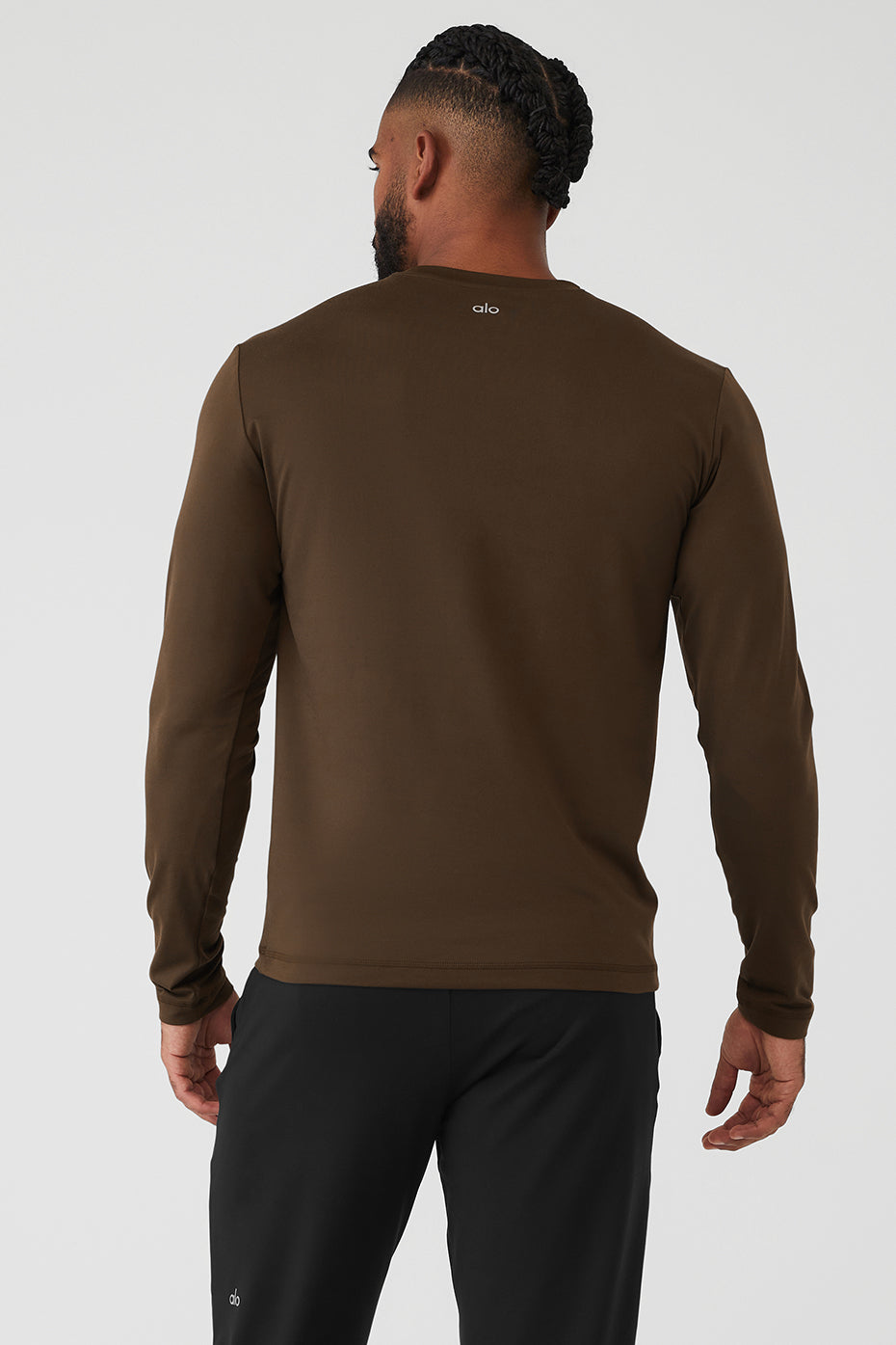 Chocolate Men's Alo Yoga Conquer Reform Crewneck Long Sleeve | GAK-425371