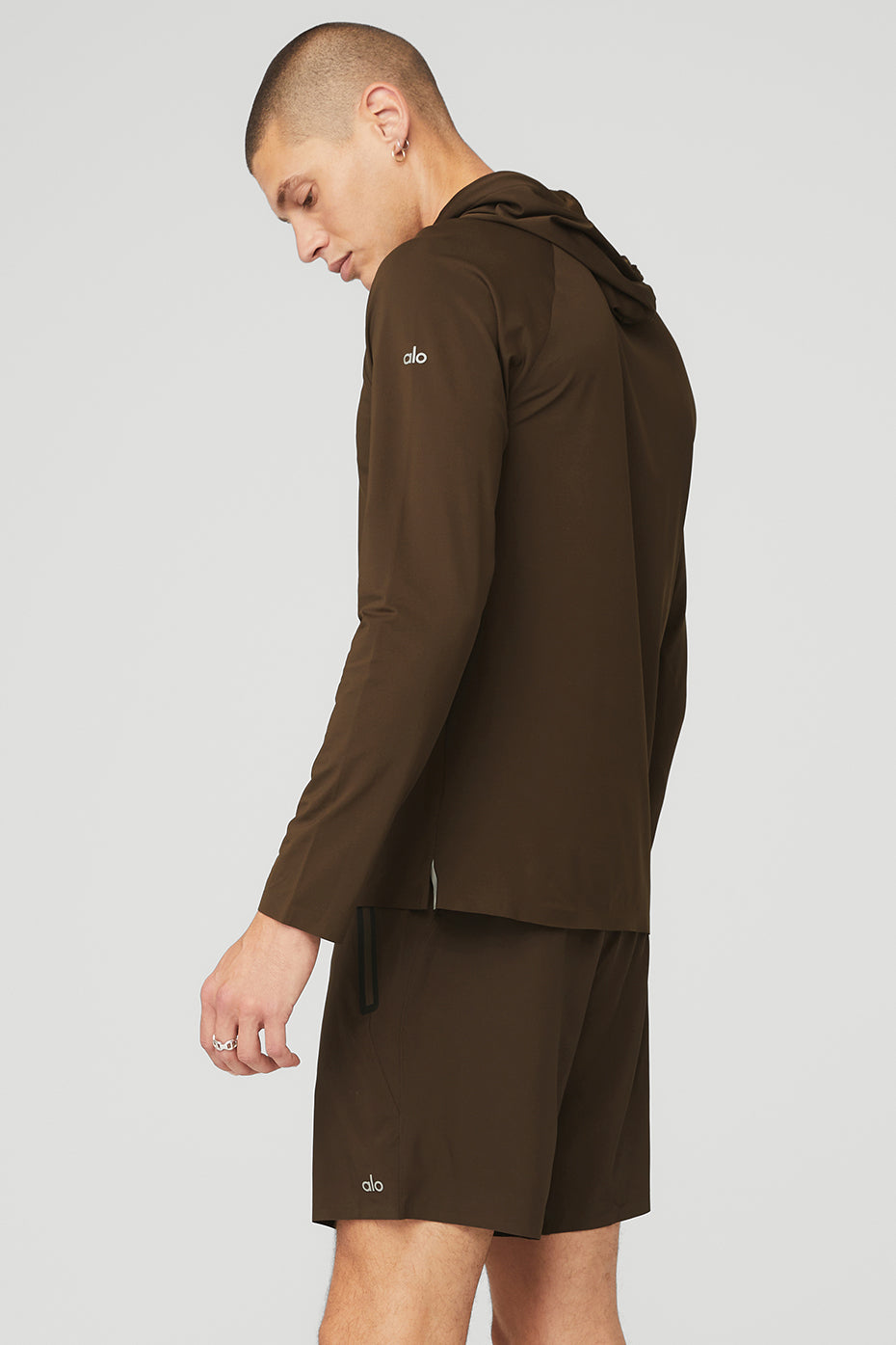 Chocolate Men's Alo Yoga Idol Runner Hoodie | BKH-603417