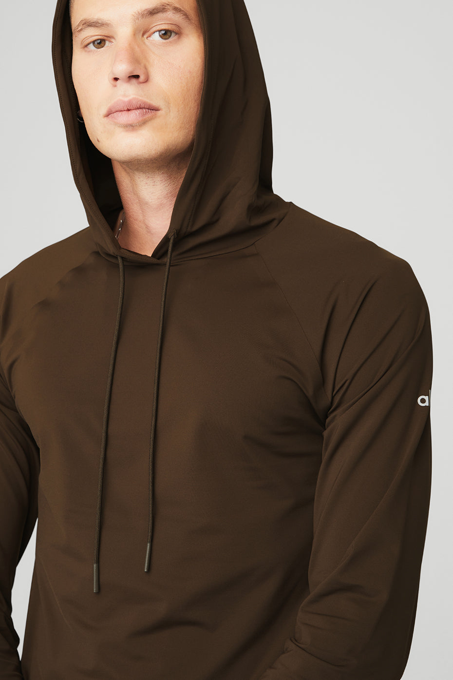 Chocolate Men's Alo Yoga Idol Runner Hoodie | BKH-603417