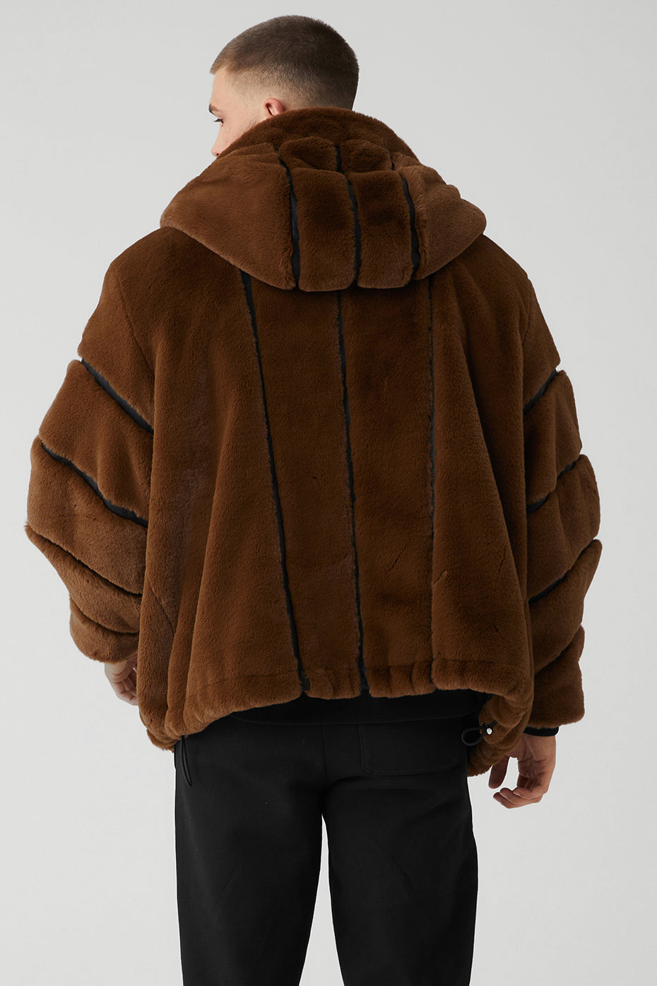 Chocolate Men's Alo Yoga Knock Out Faux Fur Jackets | LEV-801653