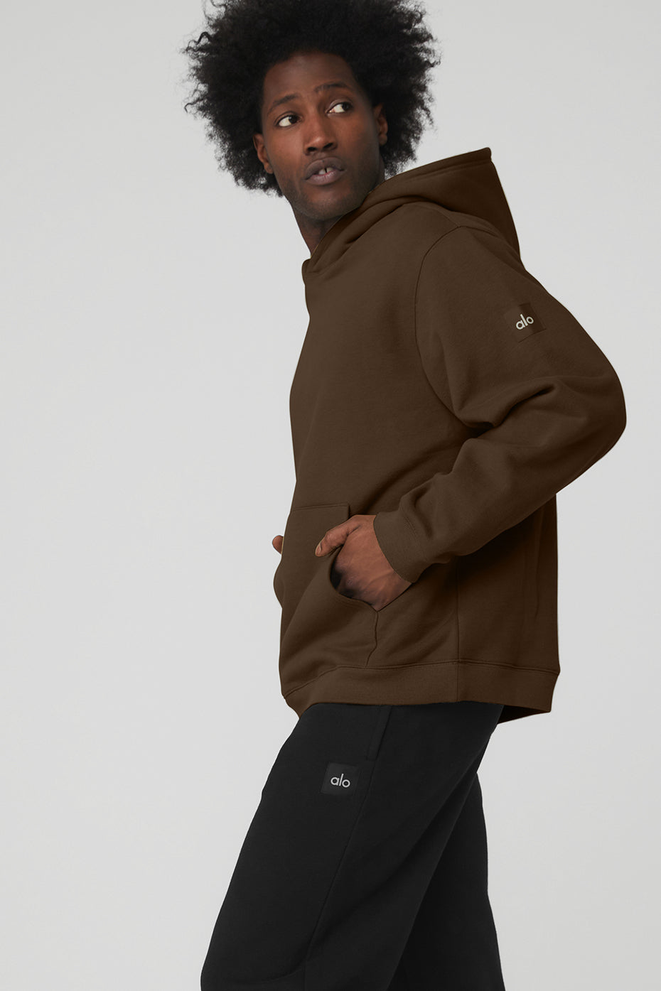 Chocolate Men's Alo Yoga Renown Heavy Weight Hoodie | UNH-924618