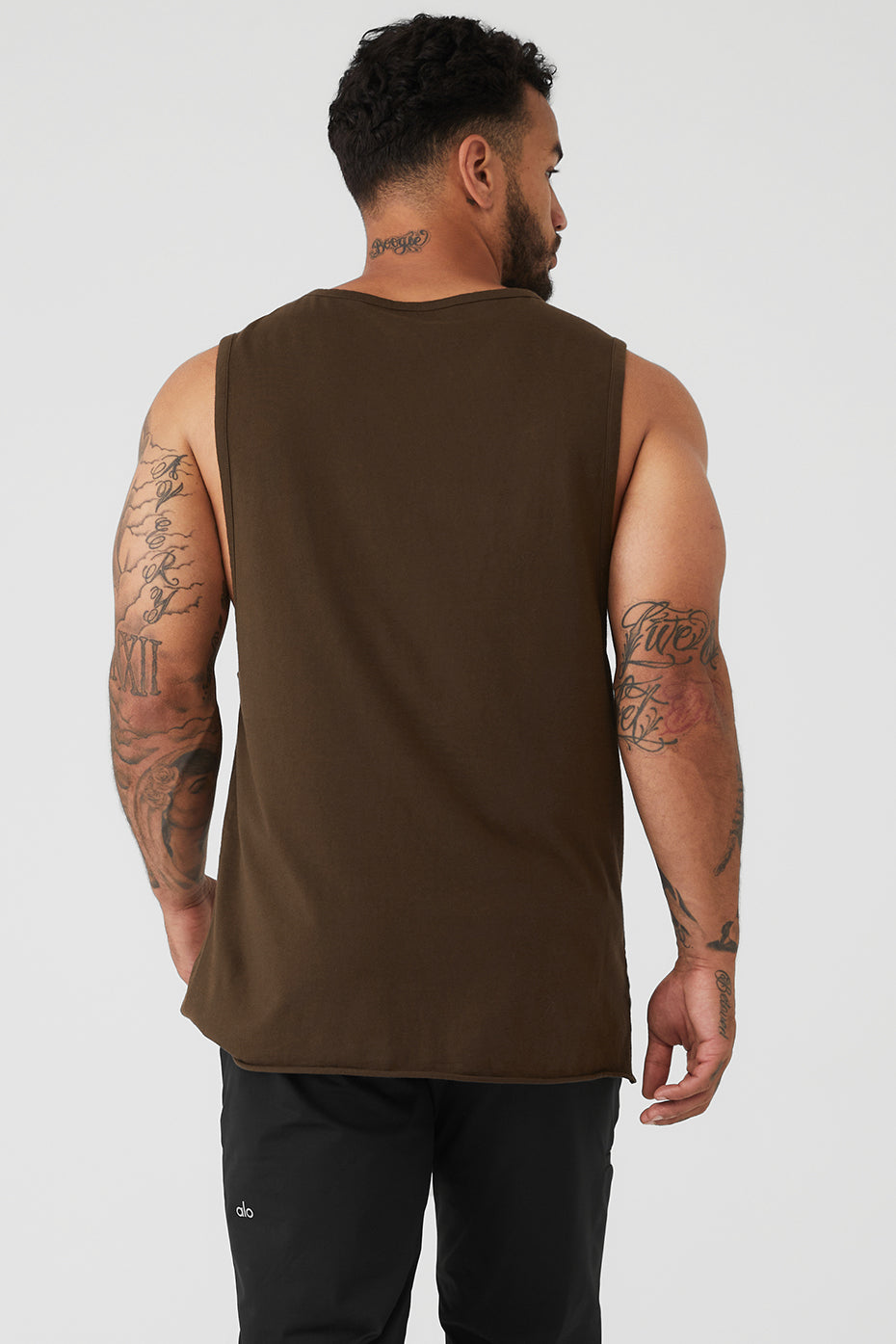 Chocolate Men's Alo Yoga Society Tanks | EIA-610548