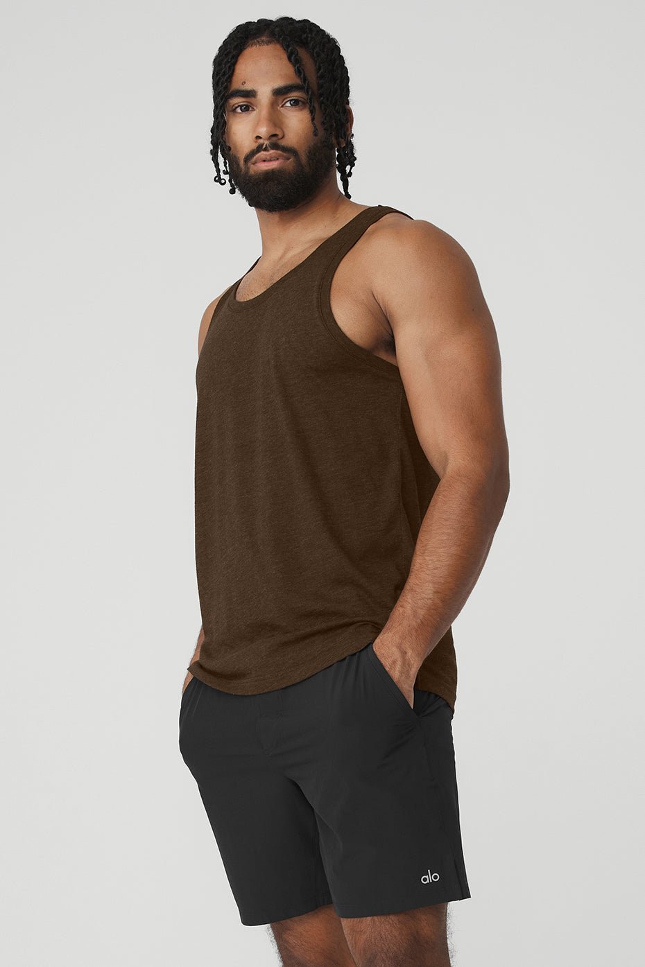 Chocolate Men's Alo Yoga Triumph Tanks | DTY-356948