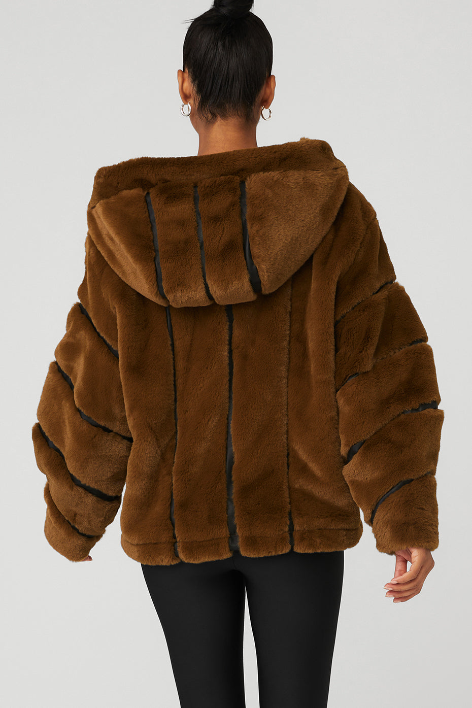 Chocolate Women's Alo Yoga Knock Out Faux Fur Jackets | YIR-512487