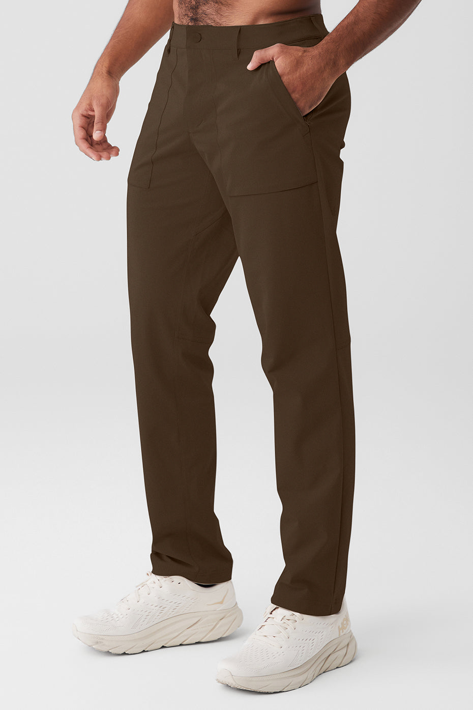 Coffee Men's Alo Yoga Block Pants | AGC-802359