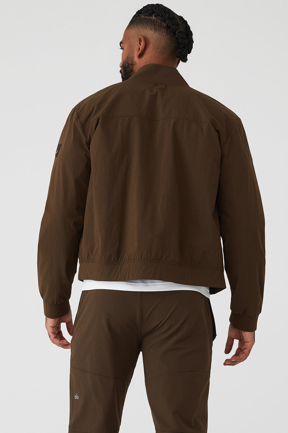 Coffee Men's Alo Yoga Co-Op Bomber Jackets | KXQ-164752