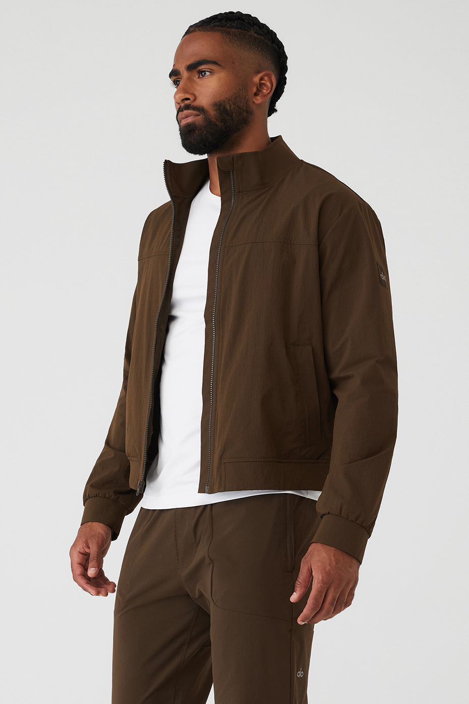 Coffee Men's Alo Yoga Co-Op Bomber Jackets | KXQ-164752