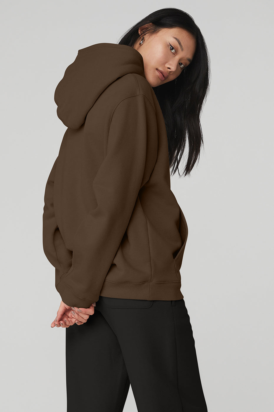 Coffee Women's Alo Yoga Renown Heavy Weight Hoodie | OWH-071398