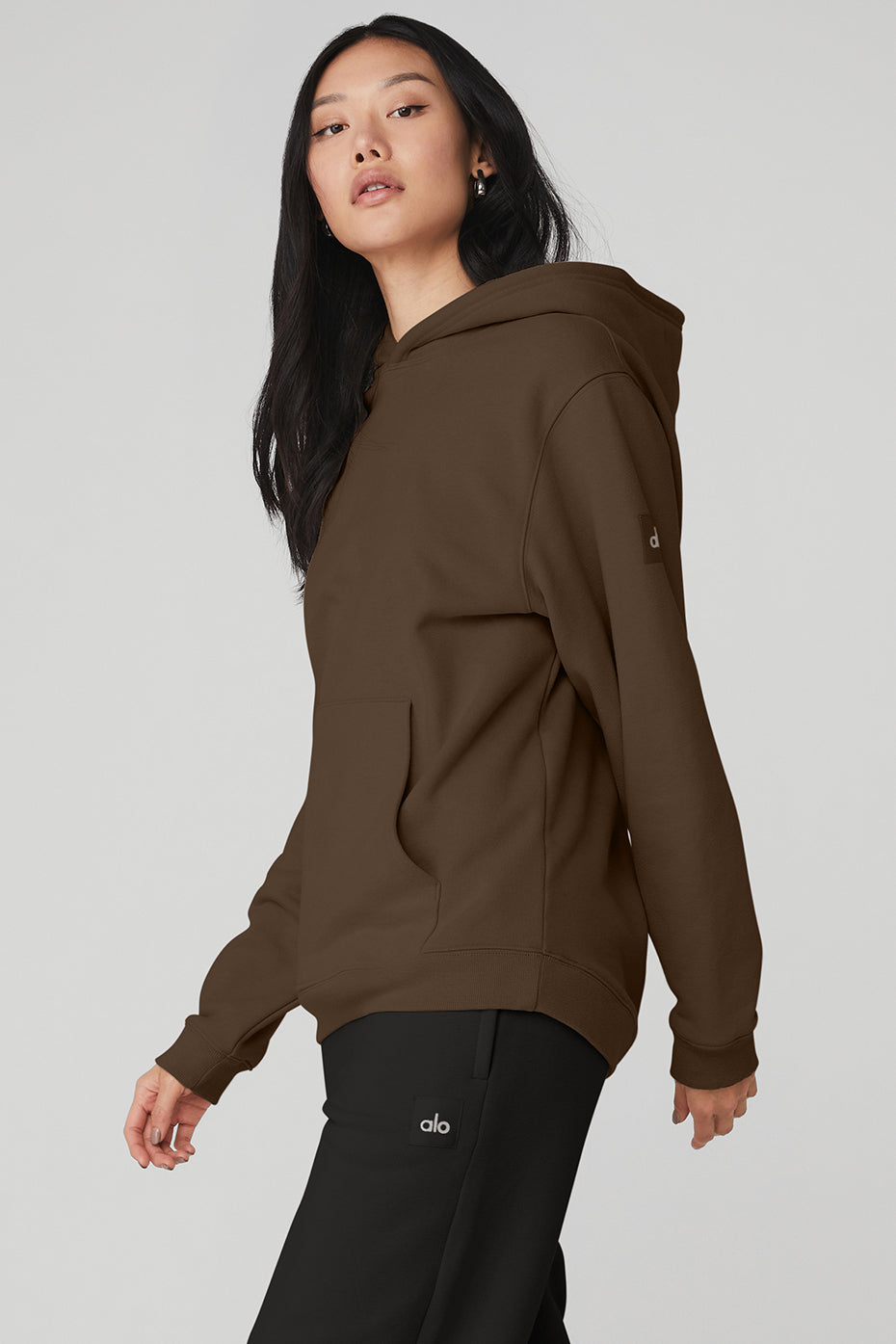 Coffee Women's Alo Yoga Renown Heavy Weight Hoodie | OWH-071398