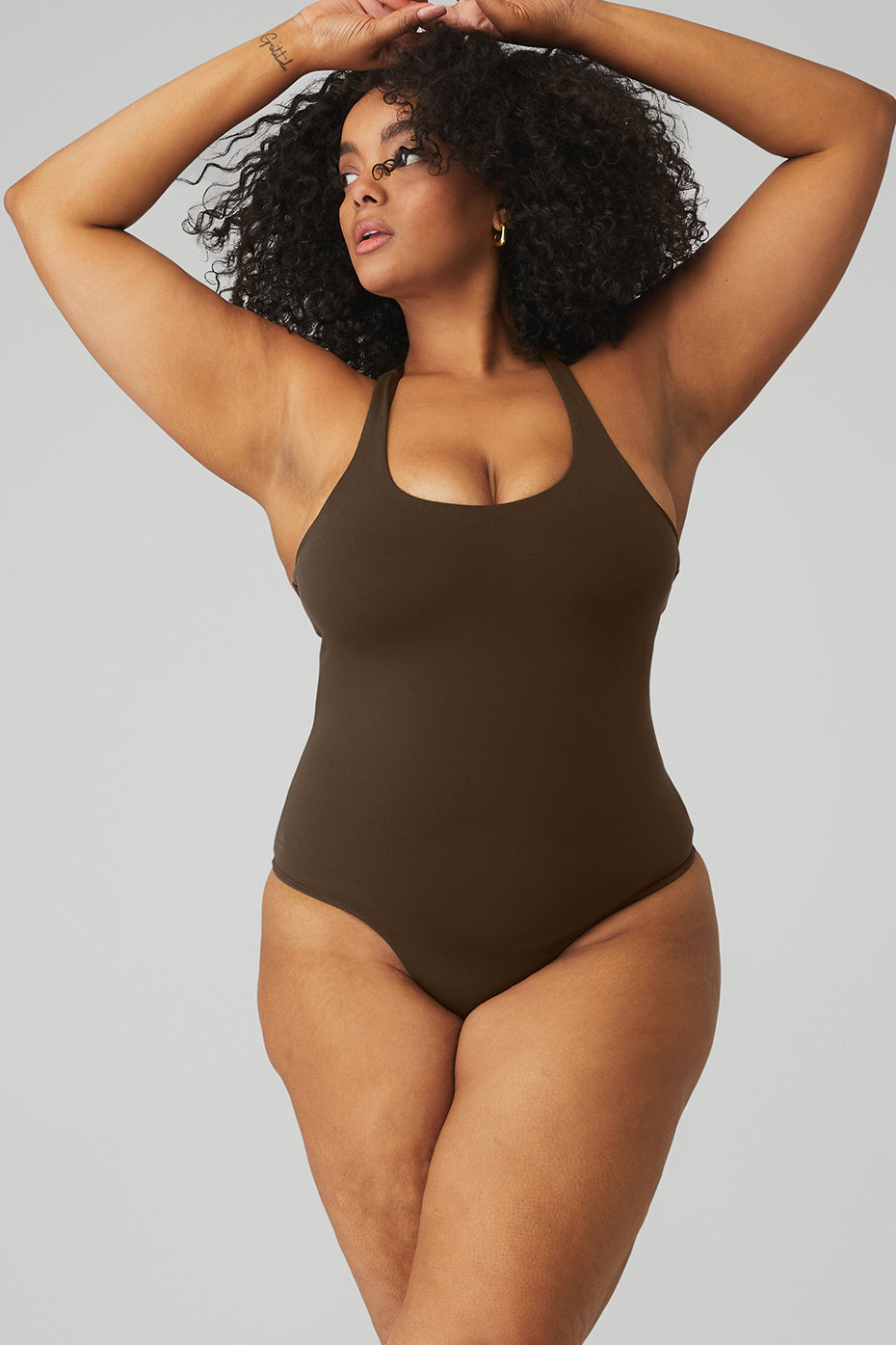 Coffee Women's Alo Yoga Sleek Back Bodysuit | TOJ-029164