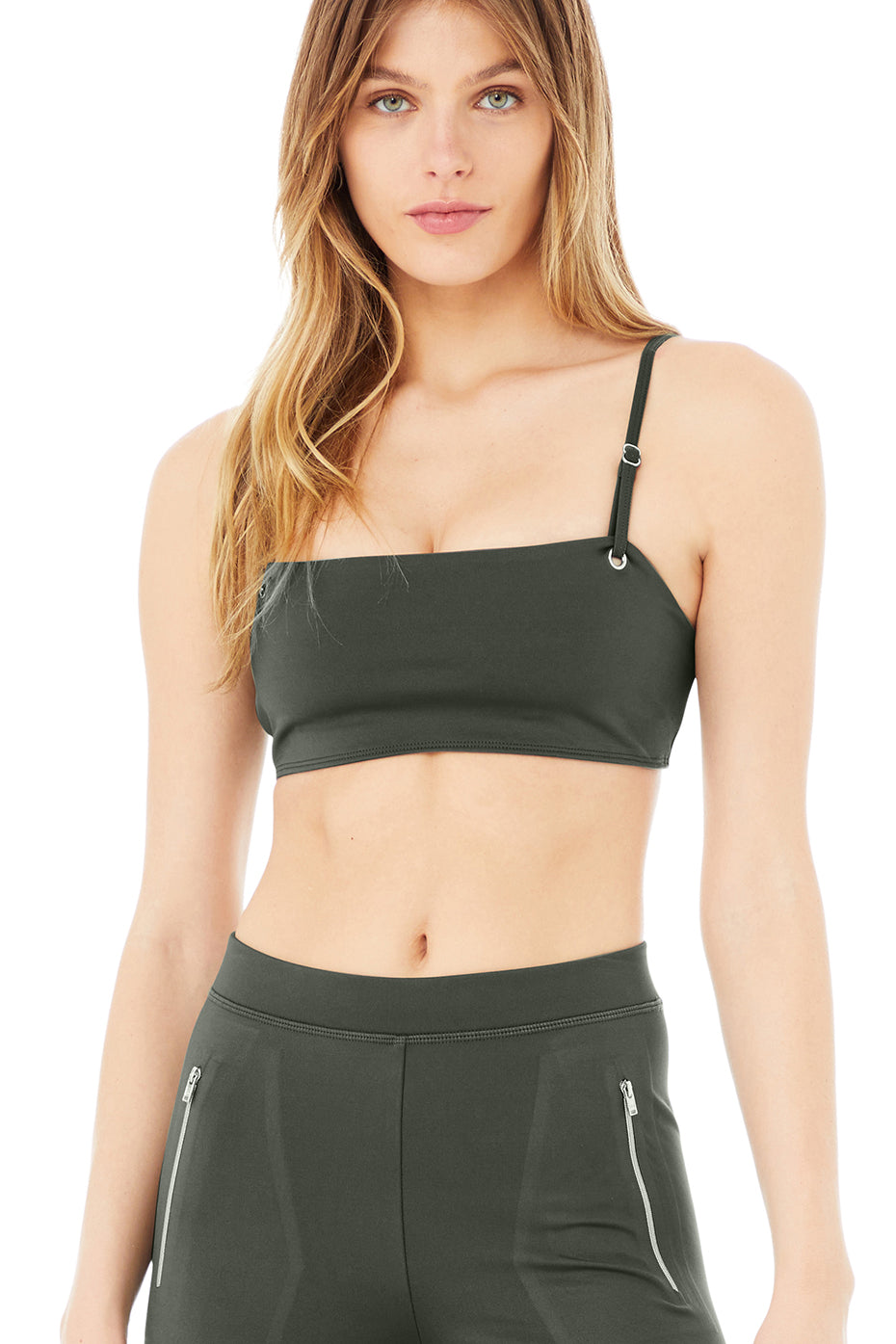 Dark Green Women's Alo Yoga Thrill Seeker Bras | YWO-942670