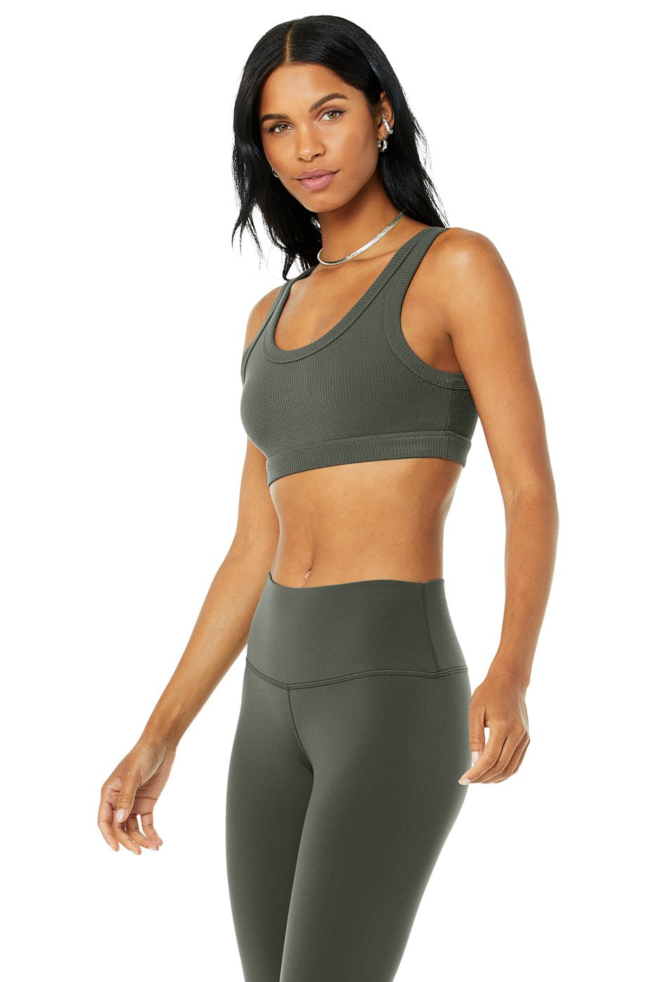 Dark Green Women's Alo Yoga Wellness Bras | ZDH-296085