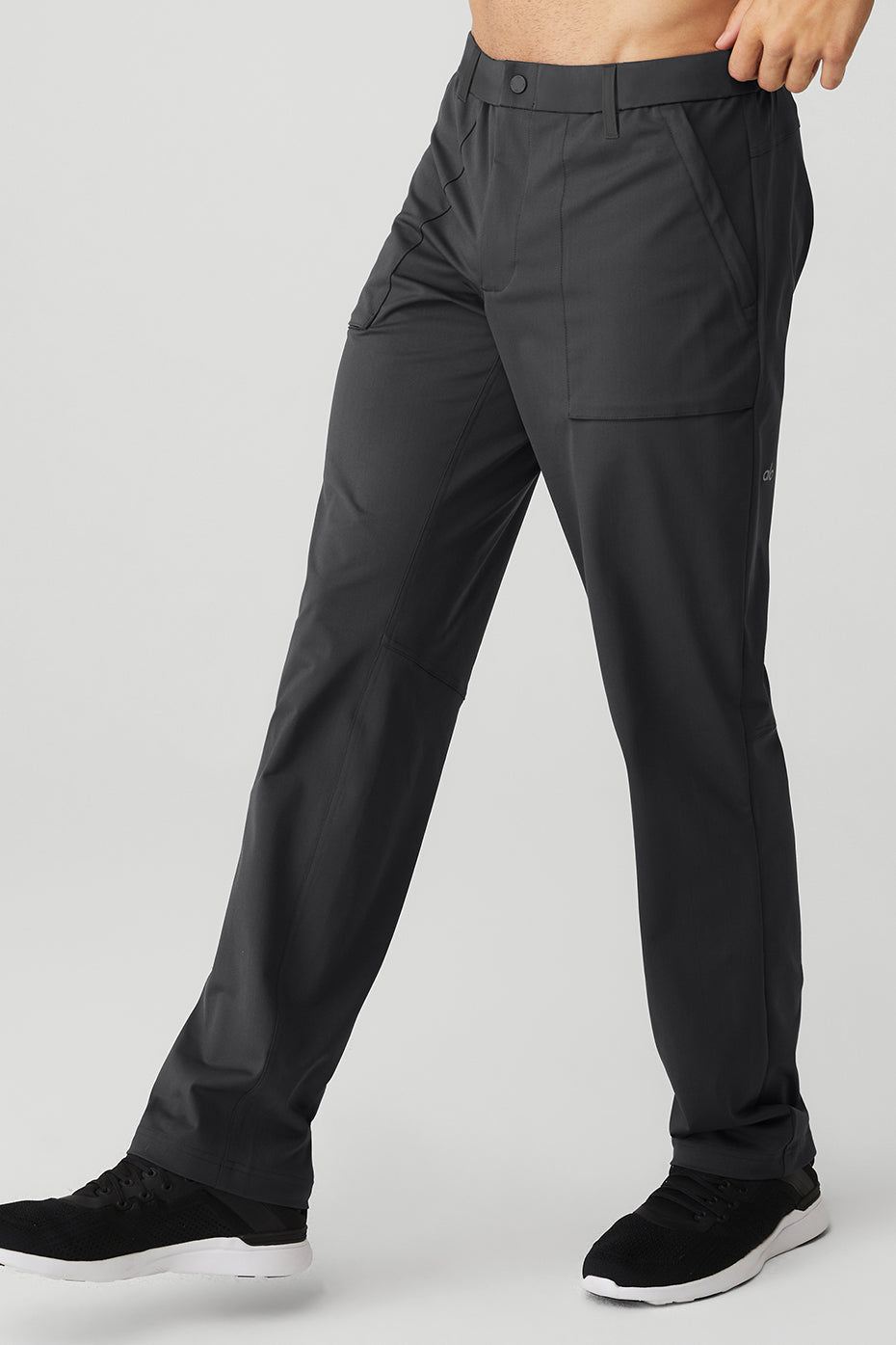 Dark Grey Men's Alo Yoga Block Pants | LOB-312795