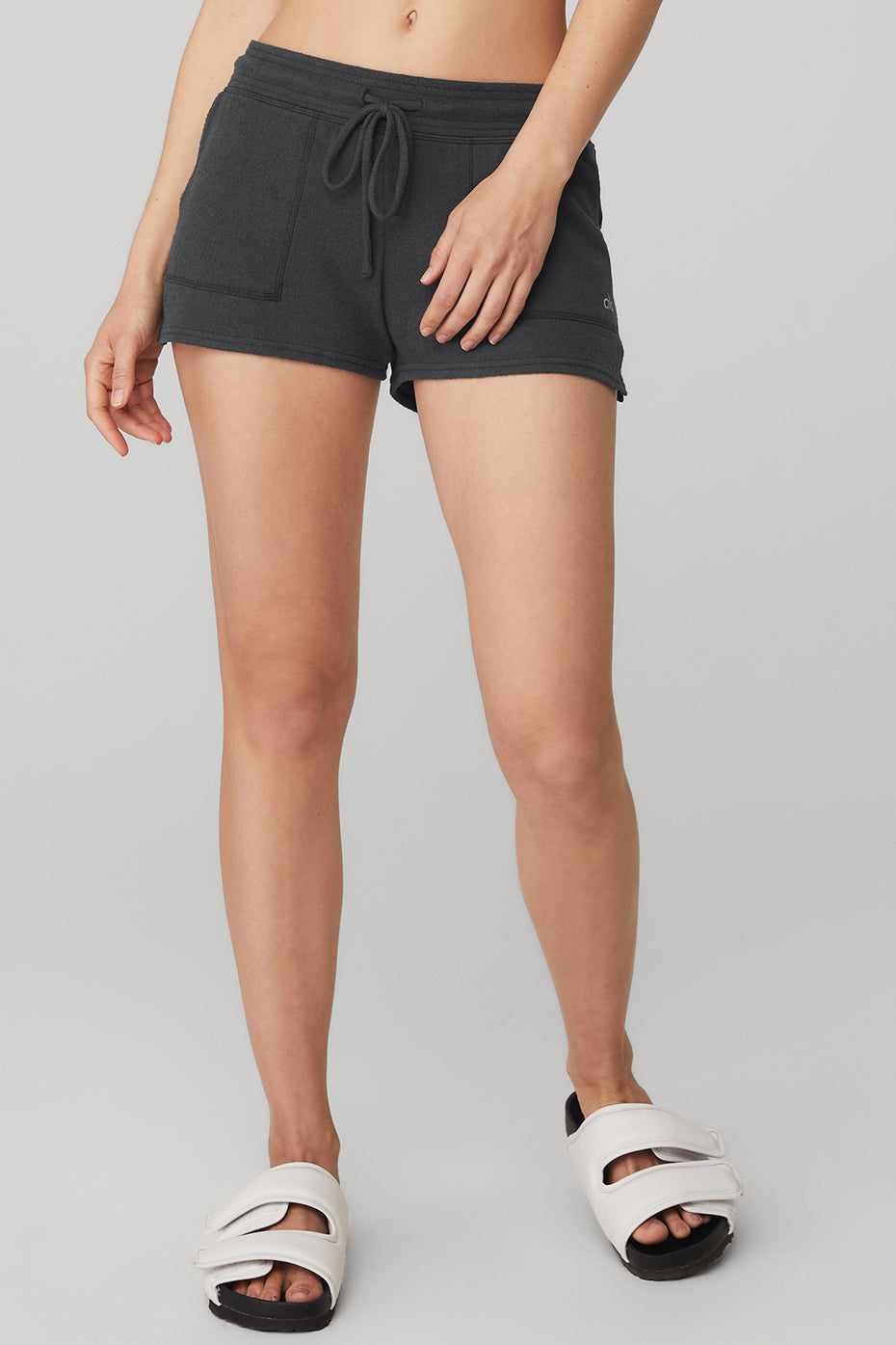 Dark Grey Women\'s Alo Yoga Daze Shorts | YIP-075621