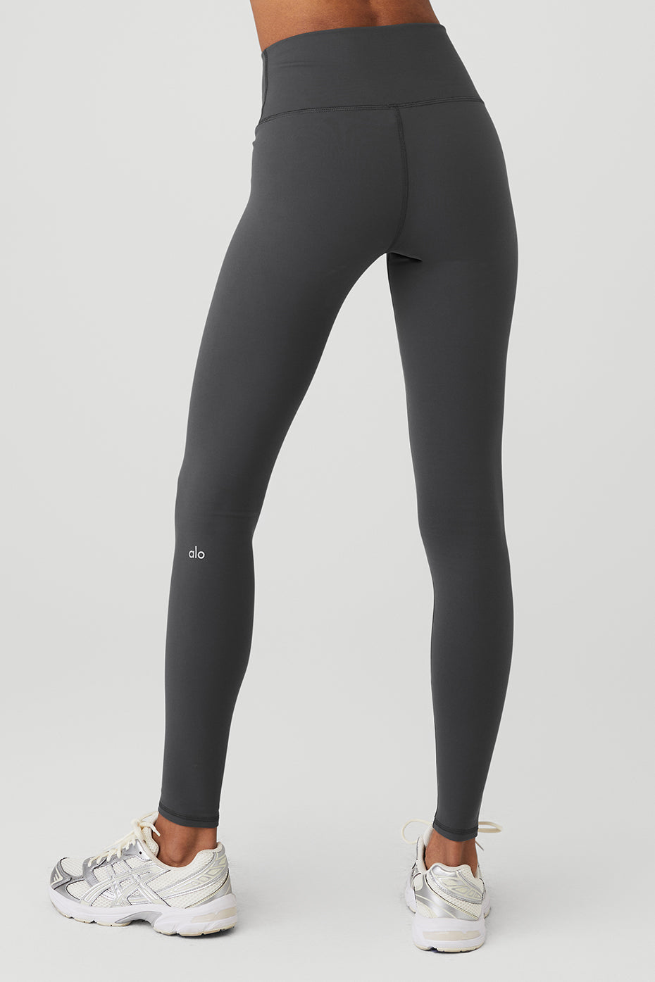 Dark Grey Women's Alo Yoga High-Waist Airbrush Leggings | FJZ-903751