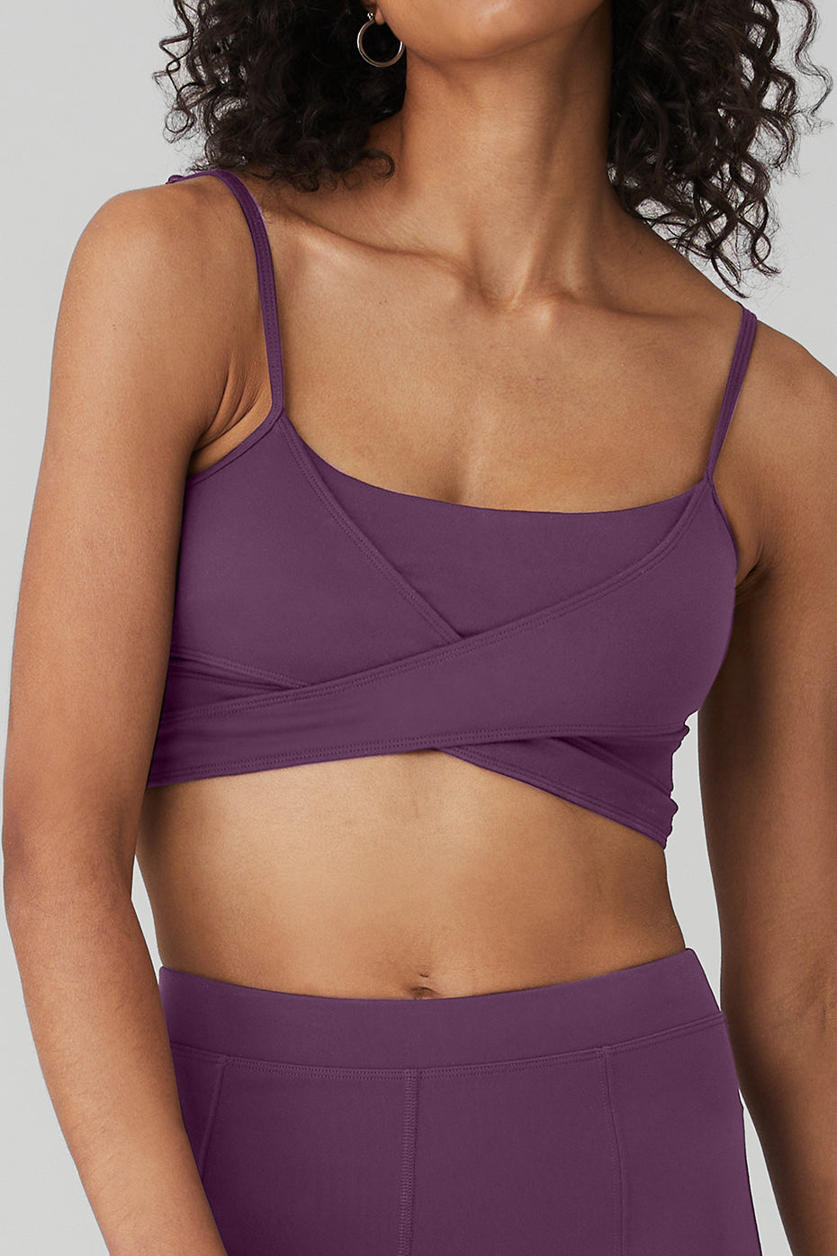 Dark Purple Women's Alo Yoga Airbrush Enso Bras | WOM-619427