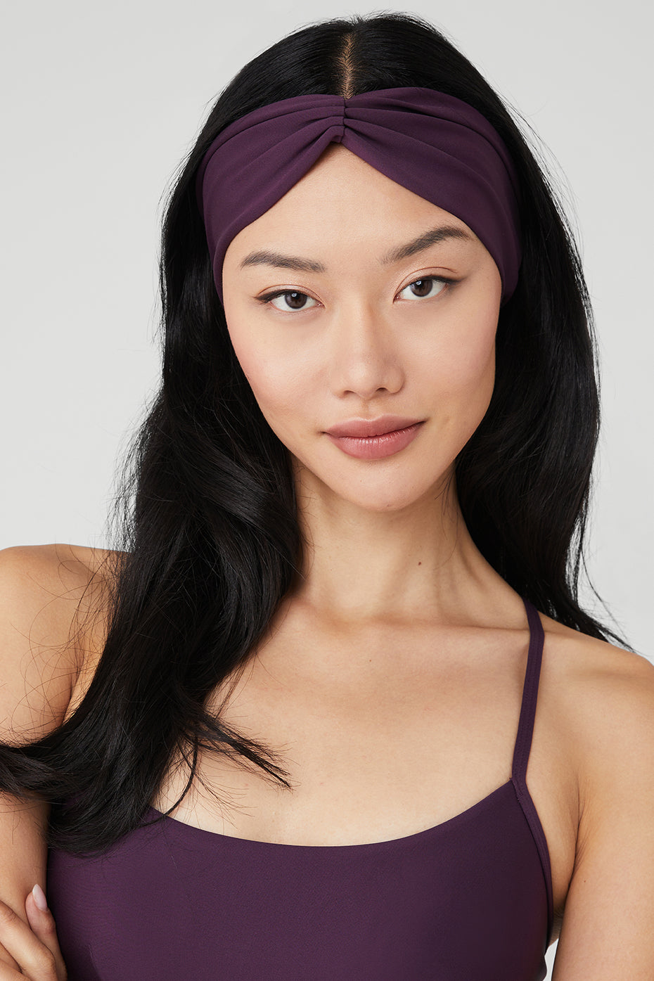 Dark Purple Women's Alo Yoga Airlift Headband Hair Accessories | HCM-907468