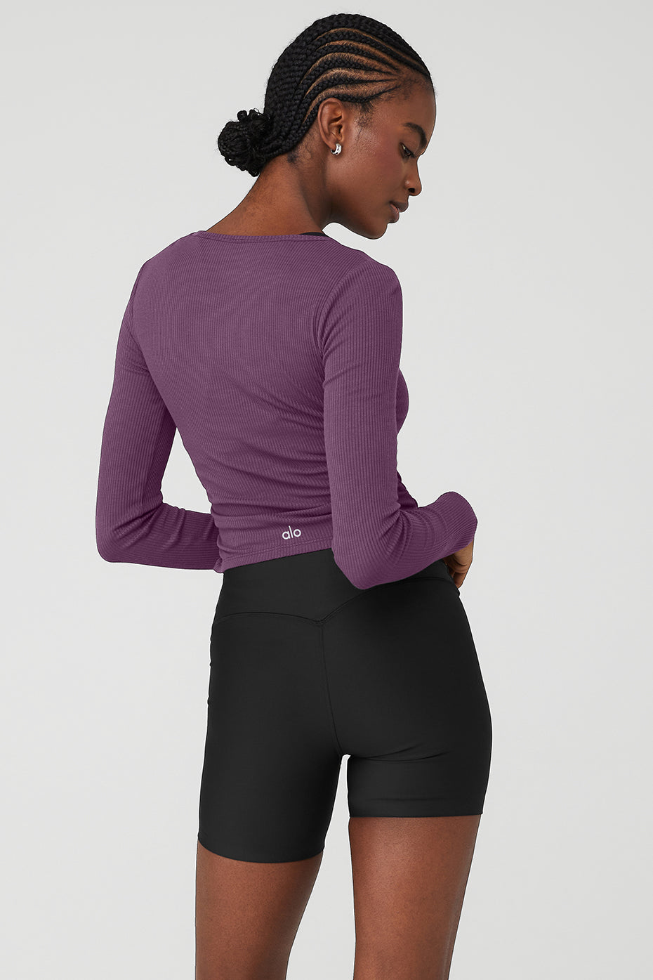 Dark Purple Women's Alo Yoga Gather Long Sleeve | YAT-931748