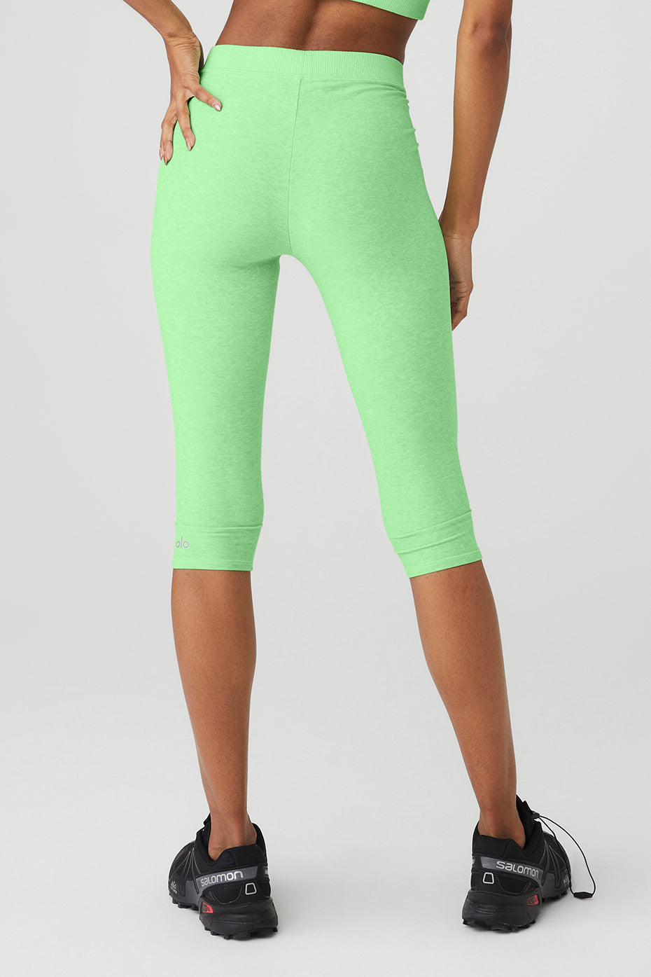 Green Women's Alo Yoga Alosoft High-Waist Iconic 90'sri Leggings | ZHO-230165