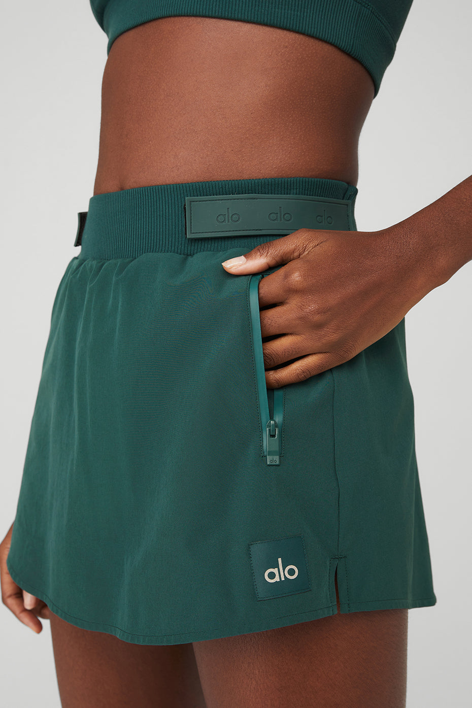 Green Women's Alo Yoga High-Waist Elevation Mini Skirts | GKZ-538716