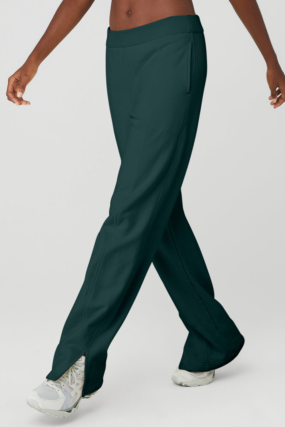 Green Women's Alo Yoga High-Waist Free Time Straight Leg Sweatpants | PNE-645183