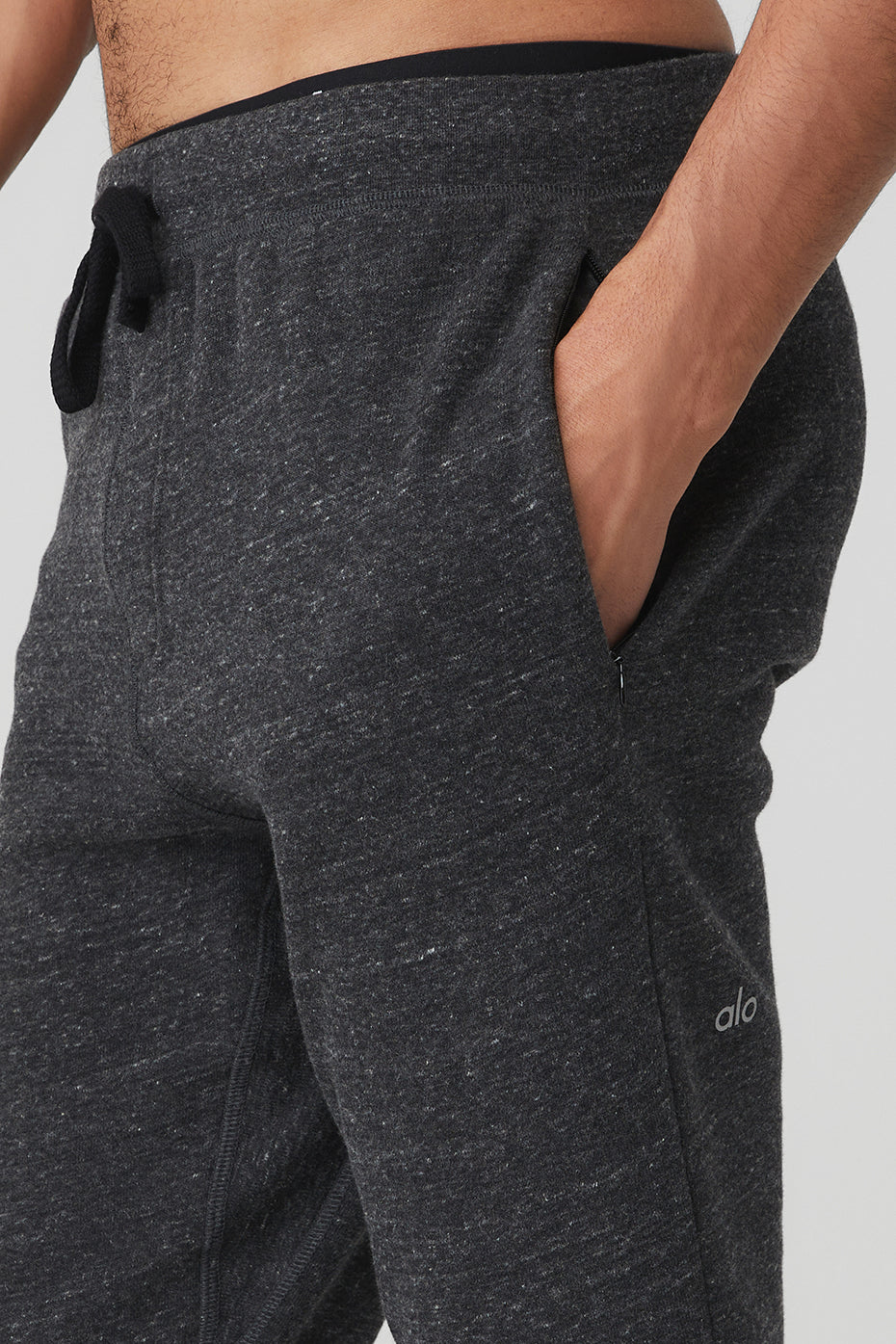 Grey Black Men's Alo Yoga The Triumph Sweatpants | DFL-602378