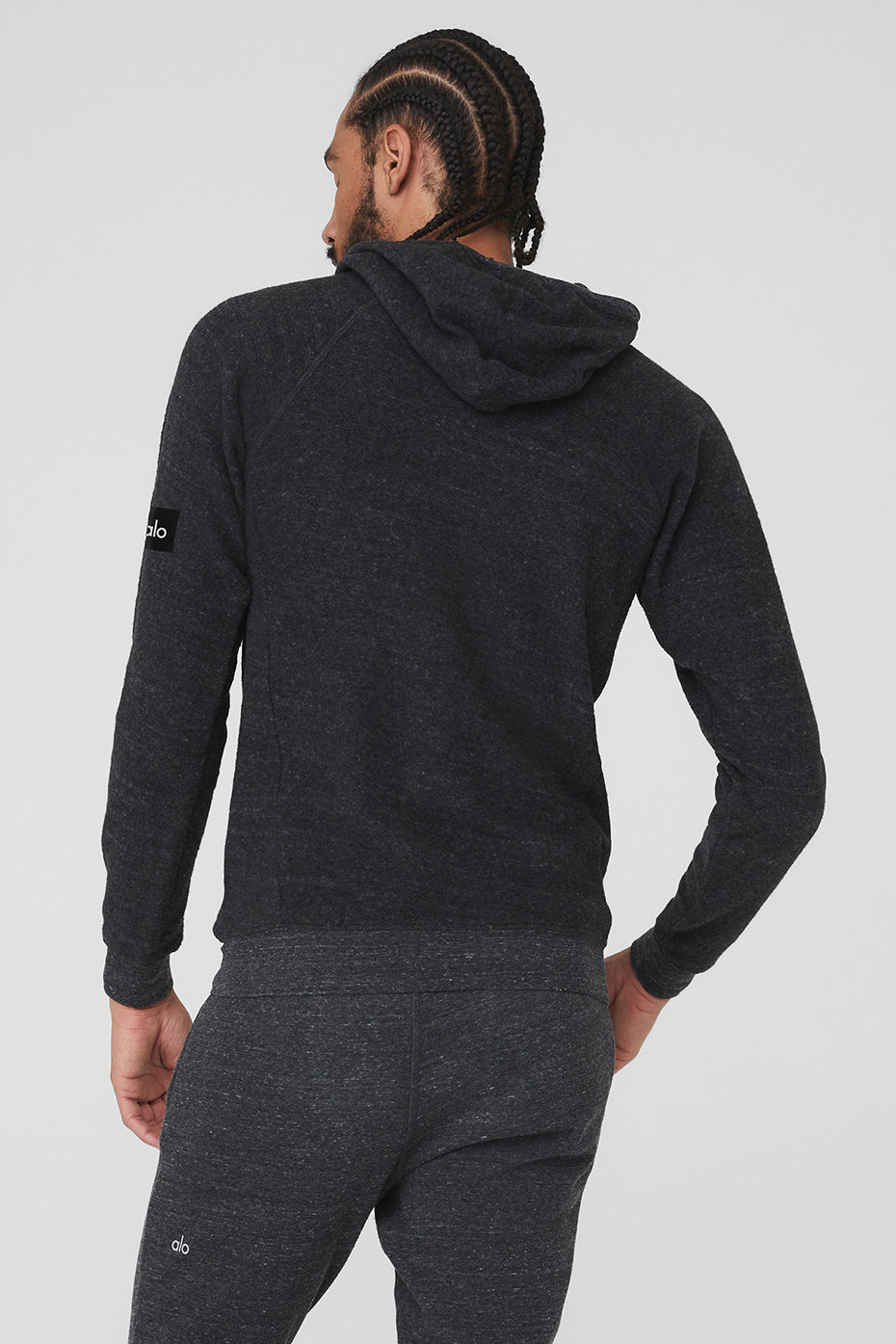 Grey Black Men's Alo Yoga Triumph Hoodie | LGK-297435