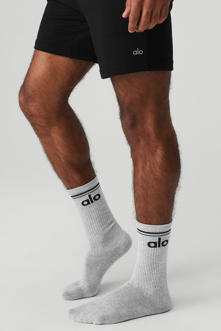 Grey / Black Unisex Alo Yoga Throwback Socks | THA-461375