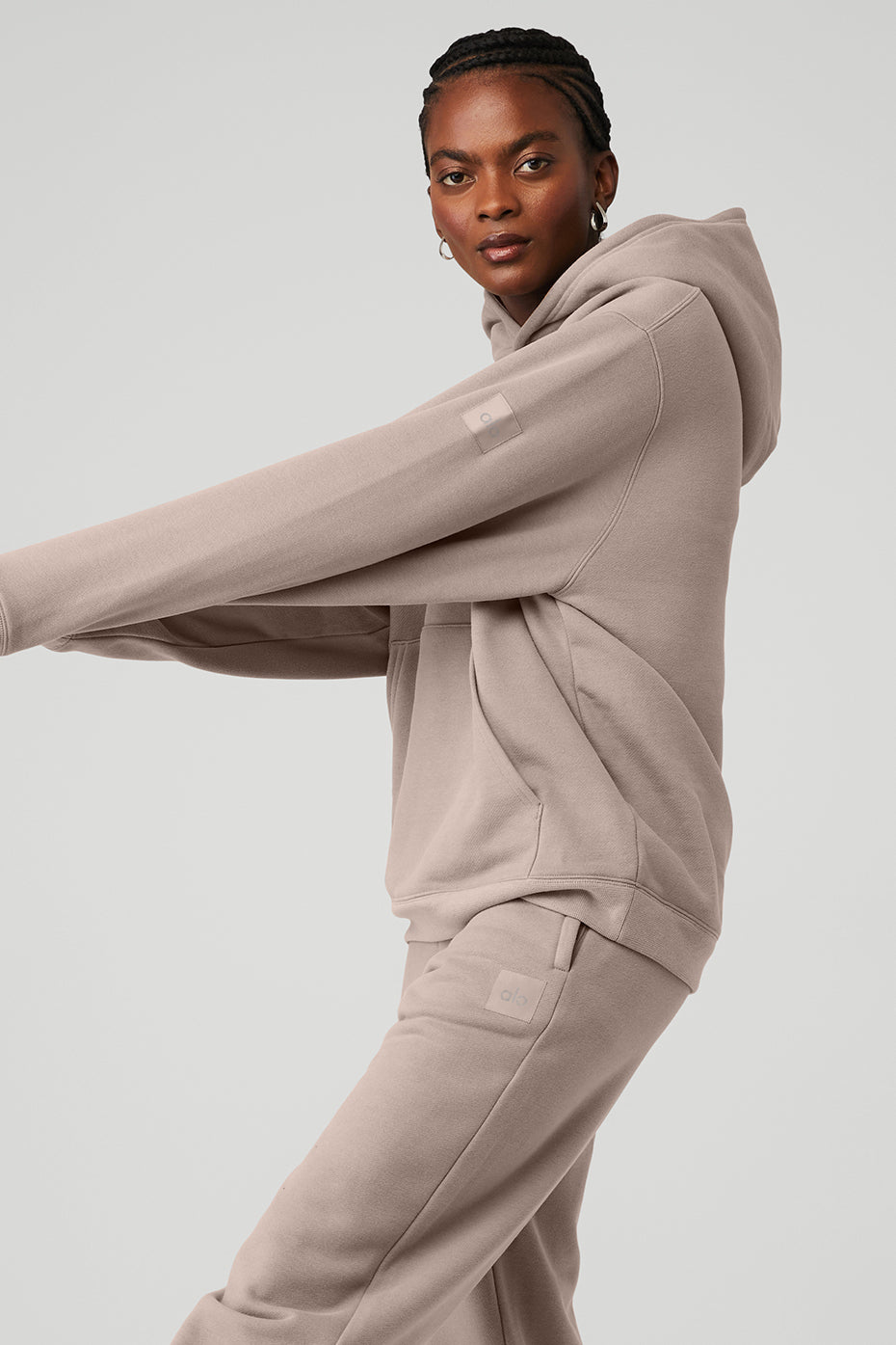 Grey Brown Women's Alo Yoga Renown Heavy Weight Hoodie | MUW-604982