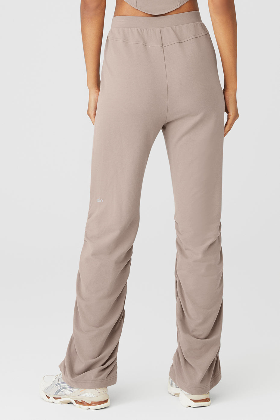 Grey Brown Women's Alo Yoga Ruched Soft Sculpt Sweatpants | XQM-219764