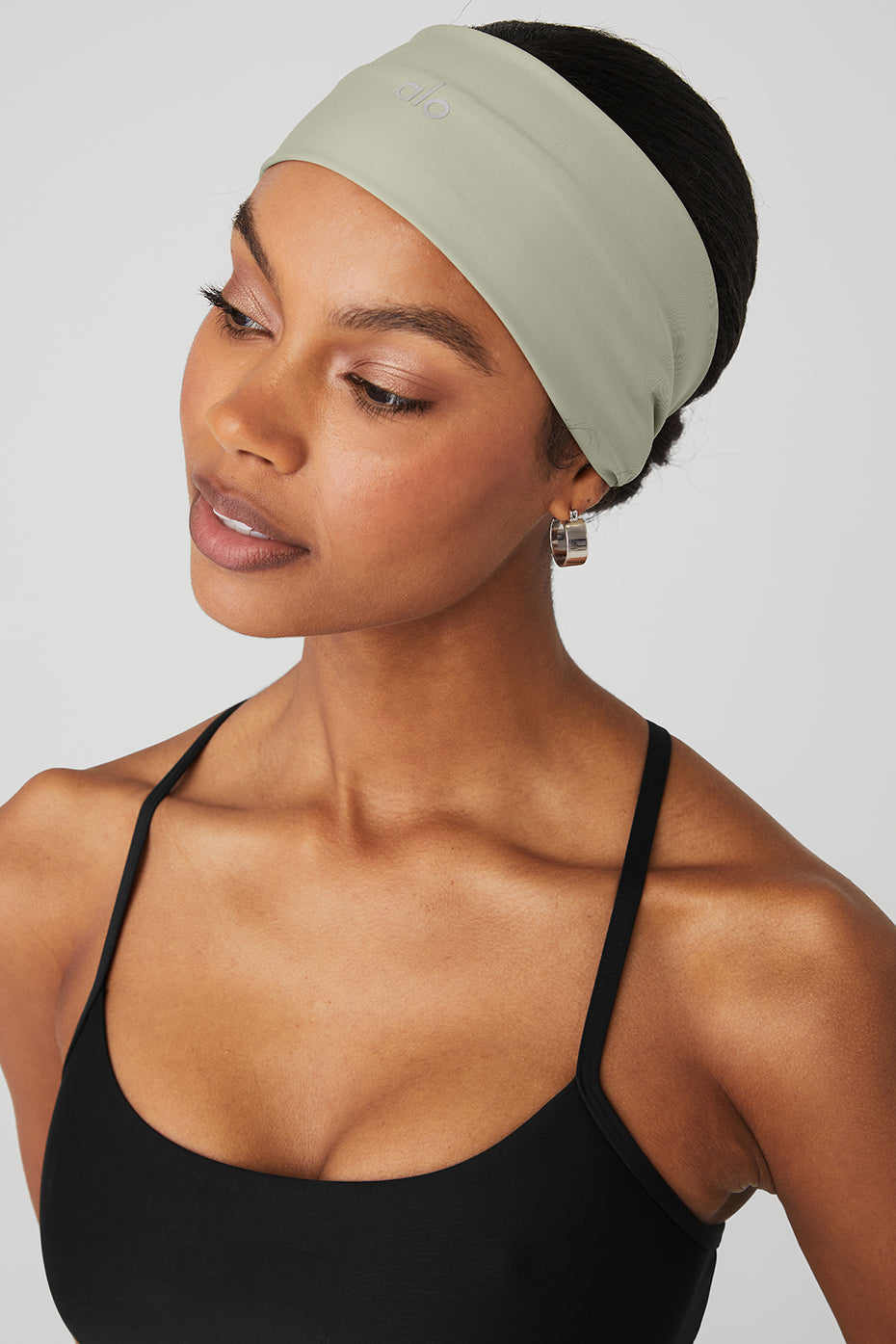 Grey Green Women's Alo Yoga Airlift Headband Hair Accessories | TQX-496178